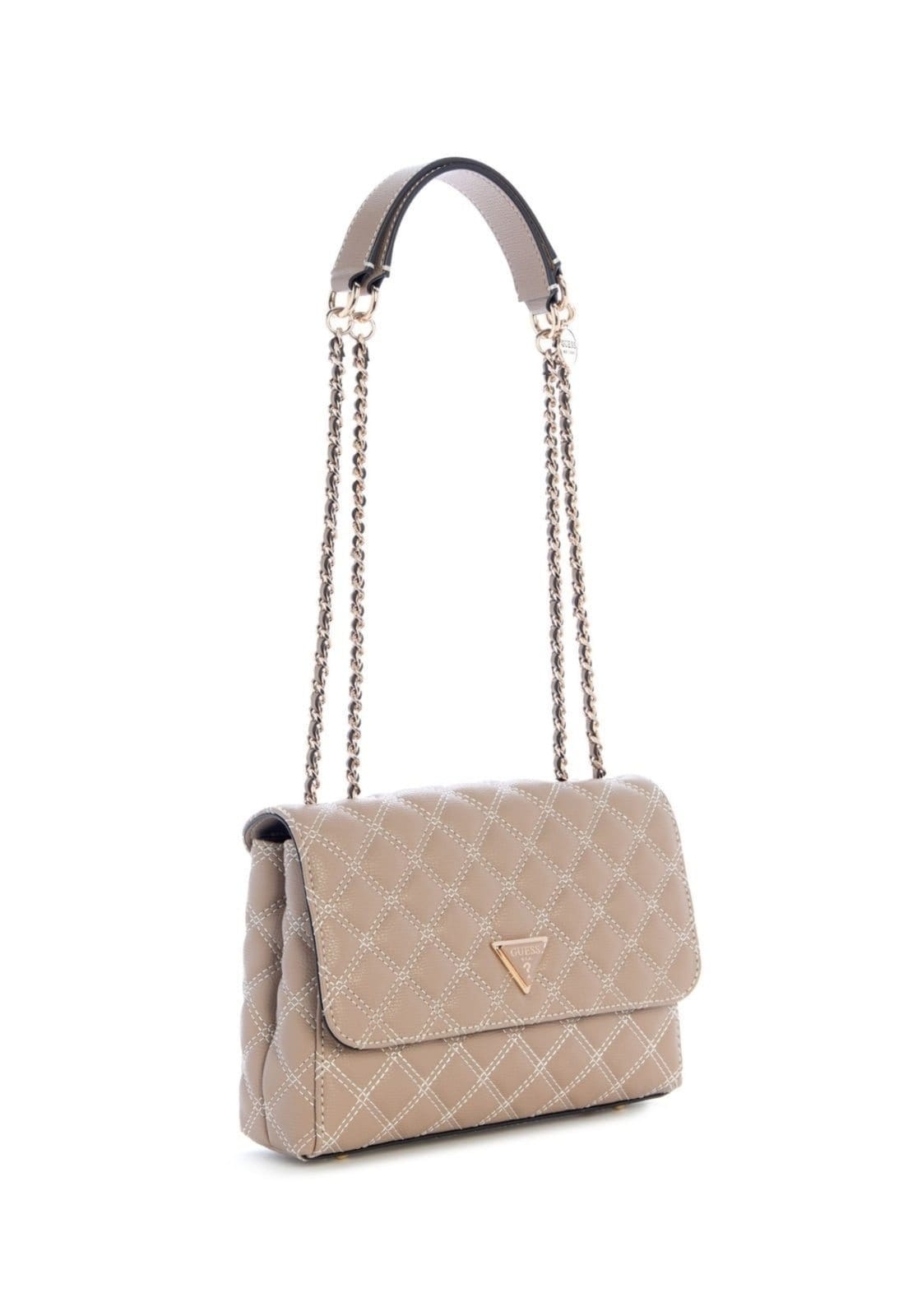 Vista 2 Bolsa Guess Giully Ii 2 Comp Cnvrtble Flap Bege Guess amarelo