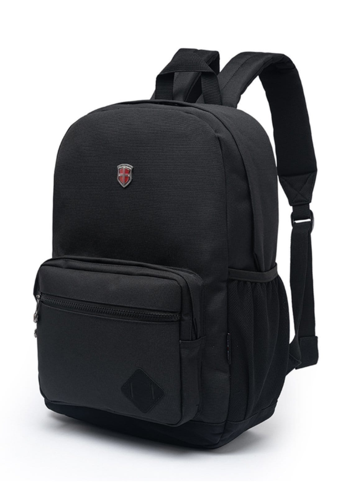 Vista 2 Mochila Bolsa Escolar Faculdade Estojo Notebook Reforçado B Swissport preto