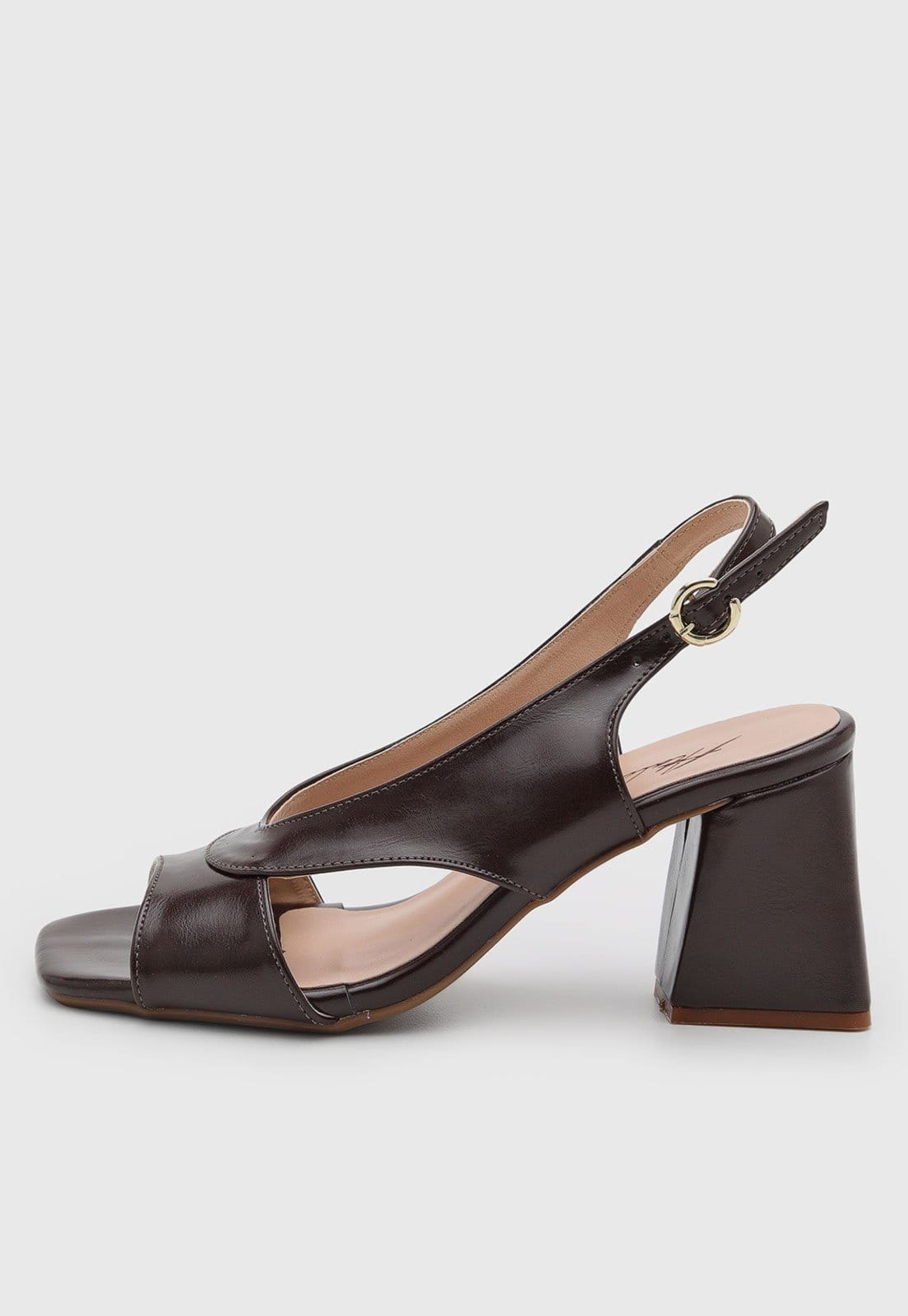 Sandália Salto Geométrico Feminina Atalia Shoes Madrid Rocha Tiras Atravessadas Slingback Tendência 2026