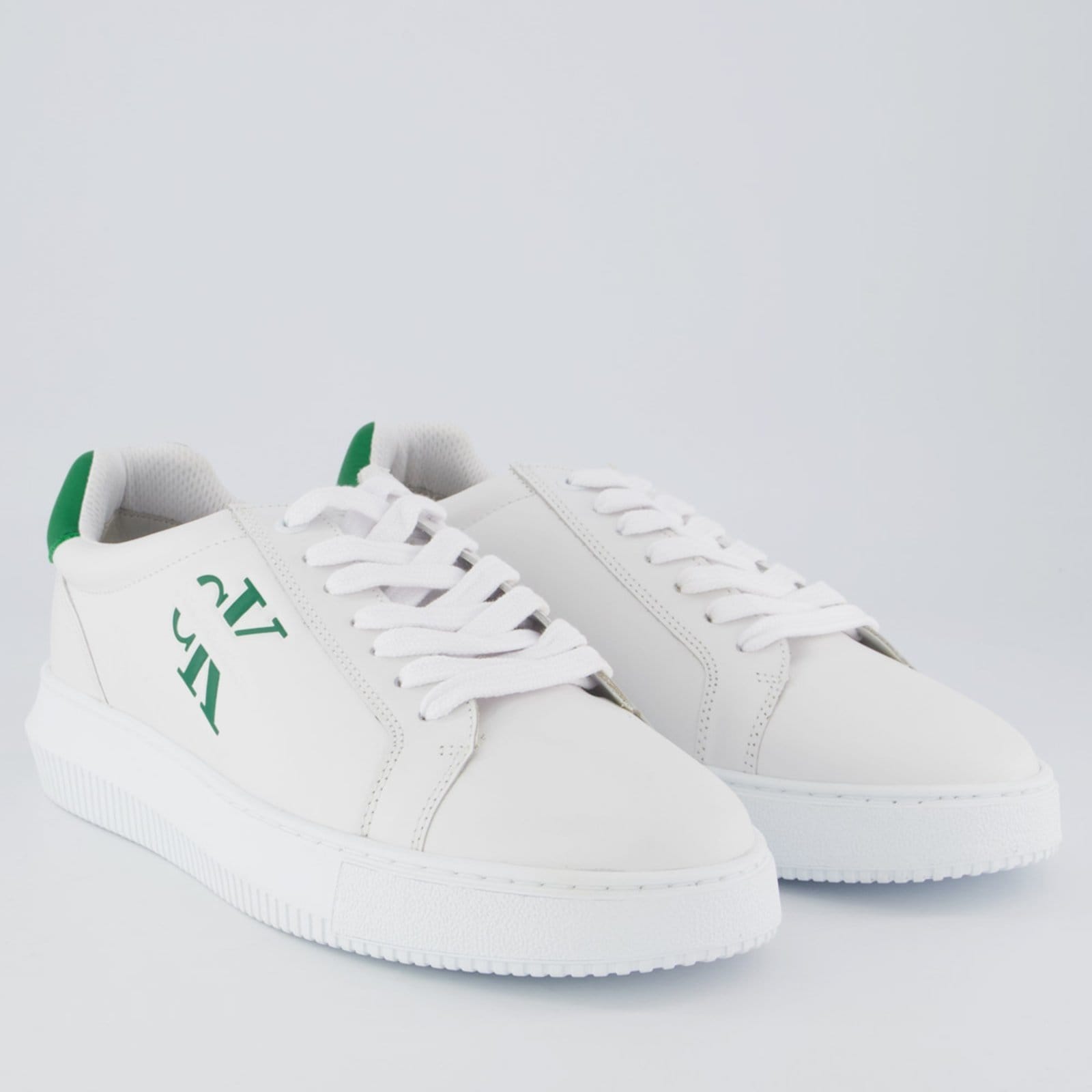 Vista 2 Tênis Calvin Klein Chunky Print Branco e Verde Calvin Klein branco verde