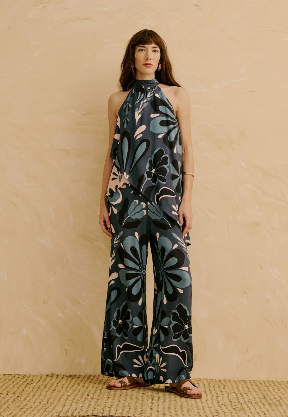 Calça Pantolona Estampada Cantuta