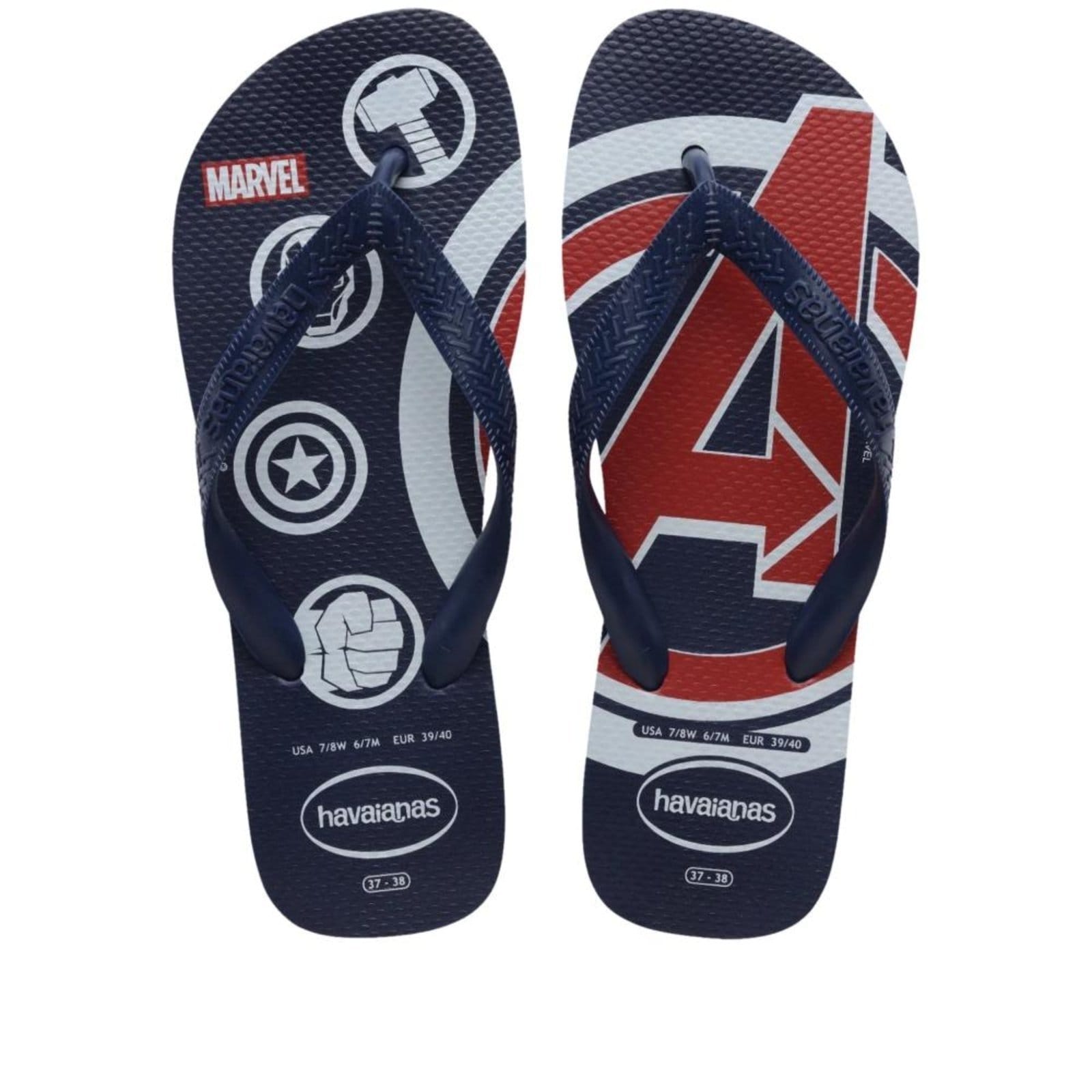 Vista principal Chinelo Havaianas Marvel Marinho Havaianas incolor