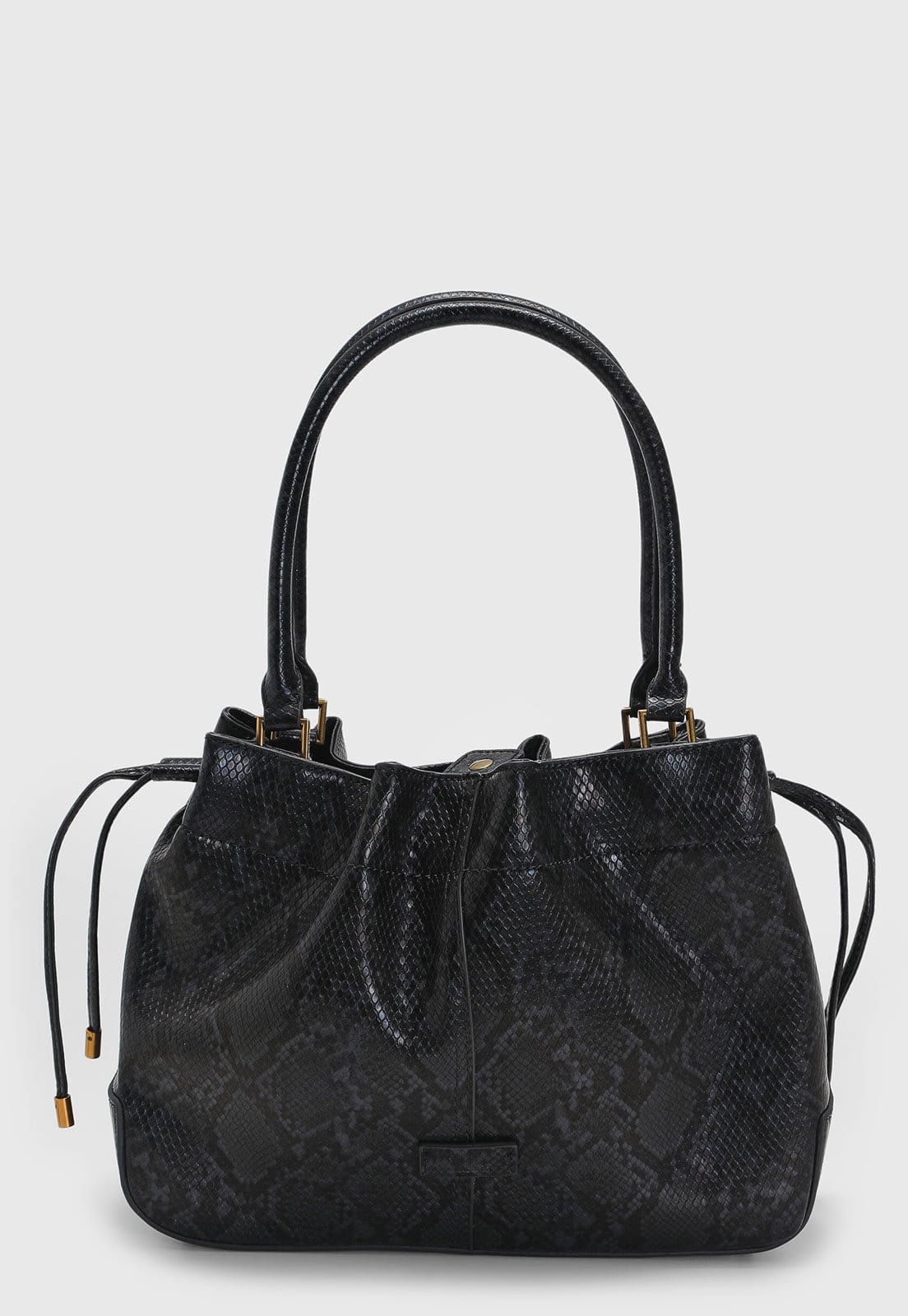 Bolsa Média Feminina Santa Lolla Cobra Preta