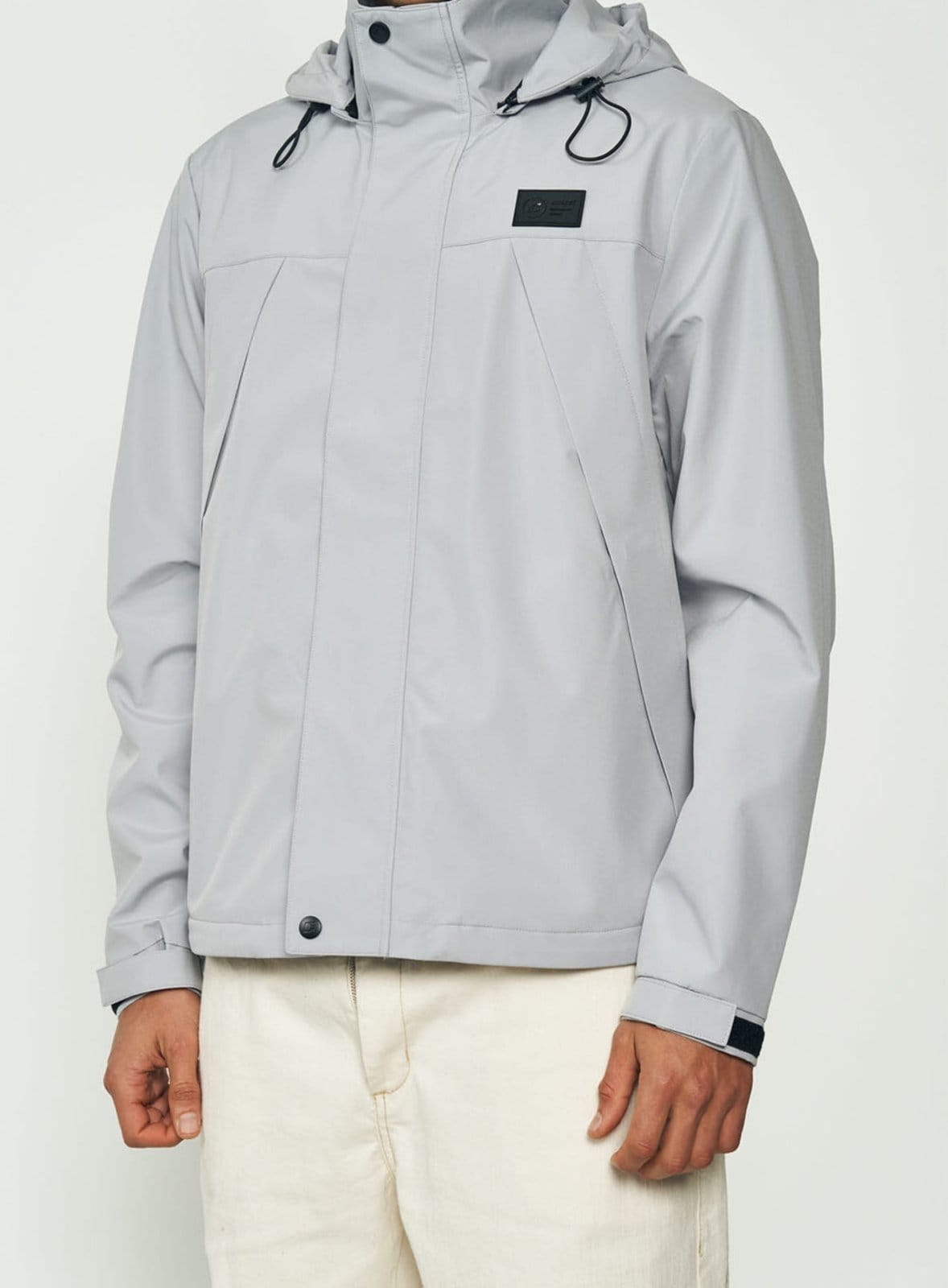 Vista principal Jaqueta Capuz Tecido Liso Colcci Colcci cinza