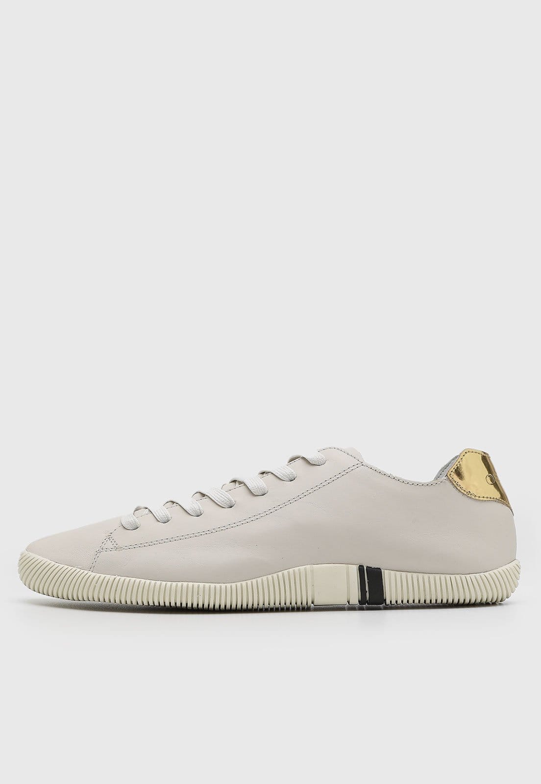 Tênis Feminino Osklen Detalhe Dourado Off-White