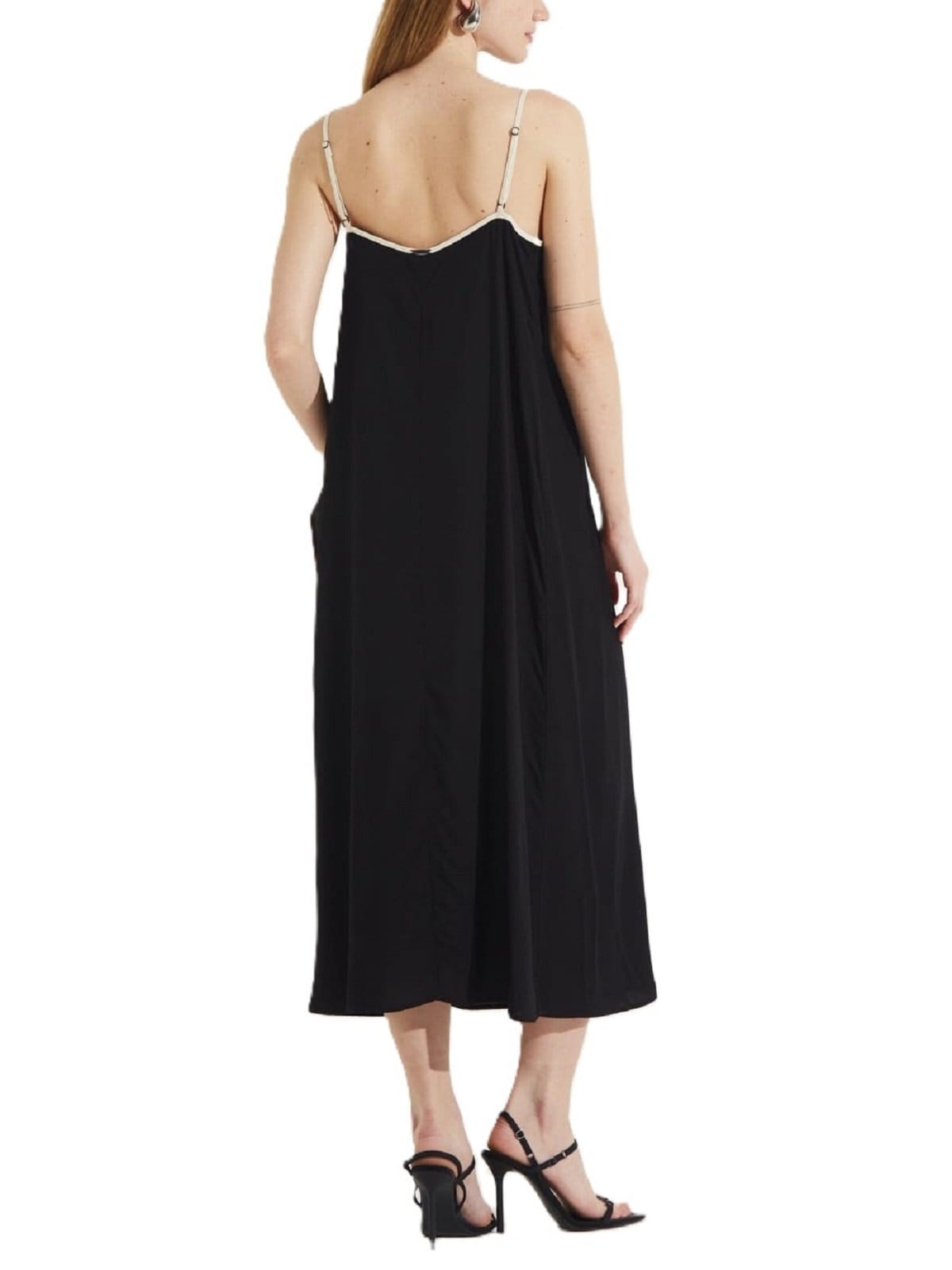 Vista 2 Vestido Forum Alça Fina Forum preto