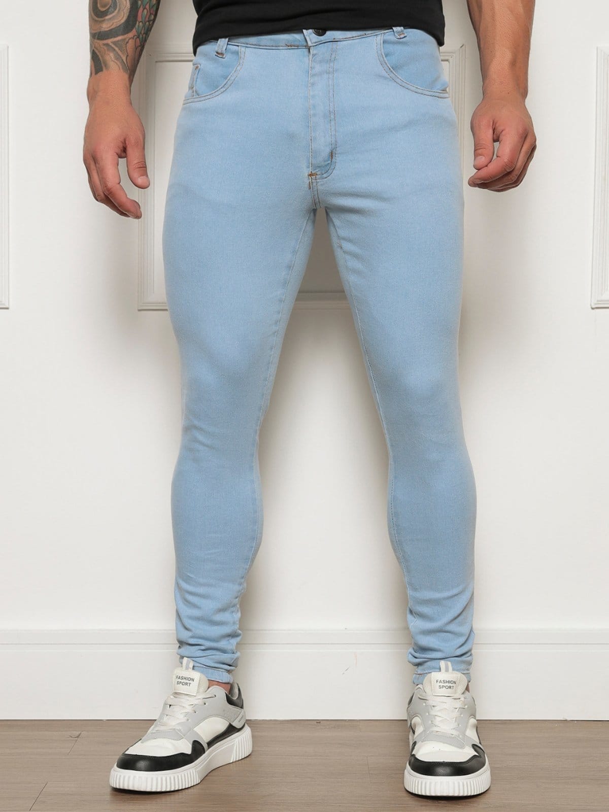 Calça Jeans Skinny Delave Masculina Claro