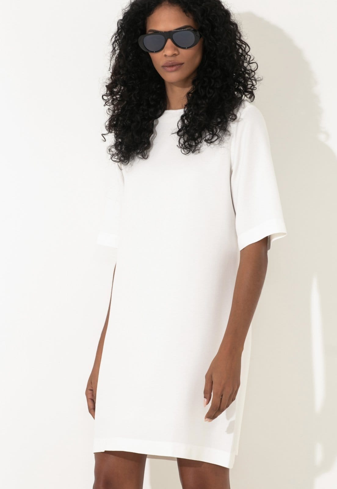 Vestido Curto Traymon Fluído Off White