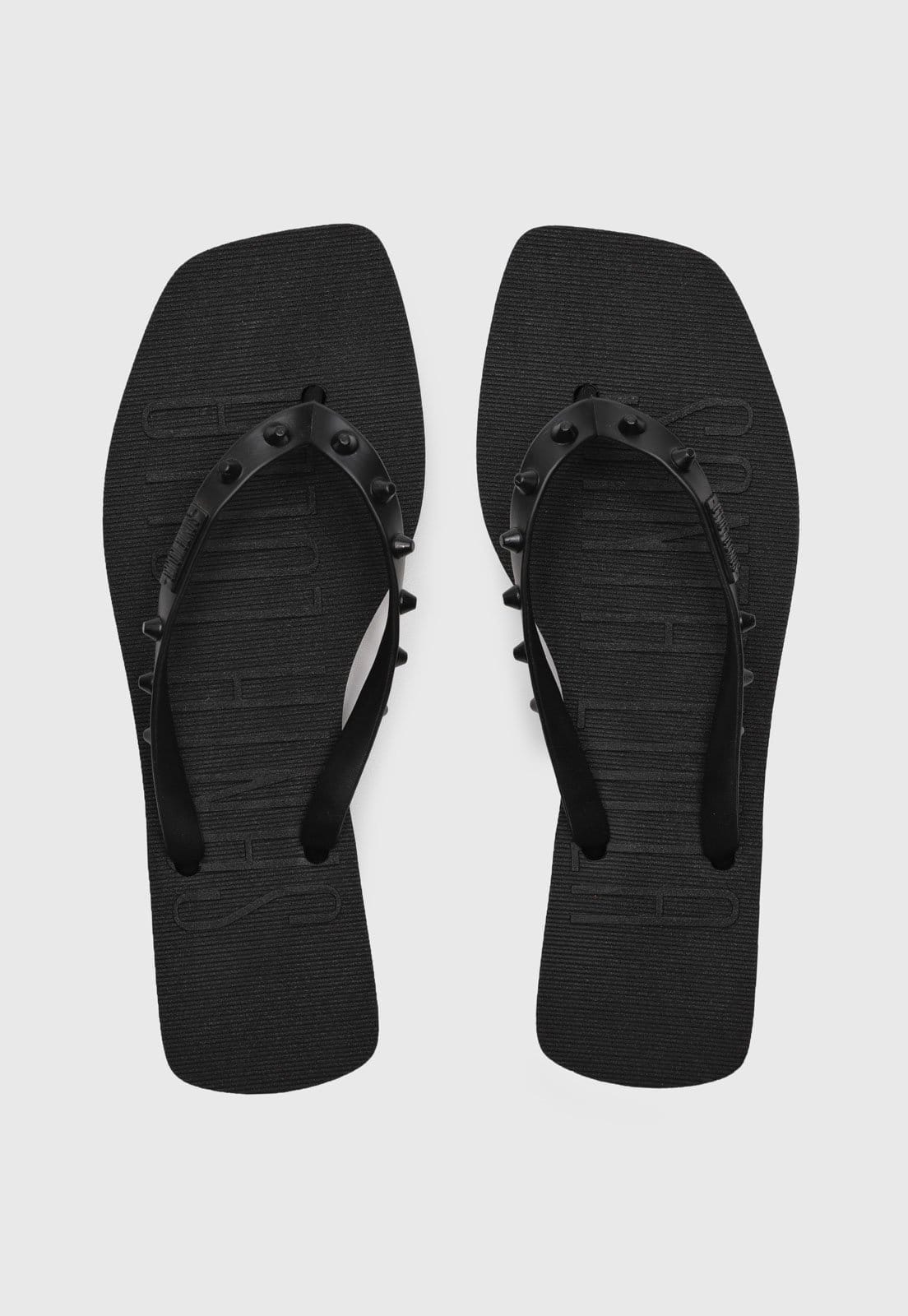 Vista principal Chinelo Santa Lolla Tachas Santa Lolla preto