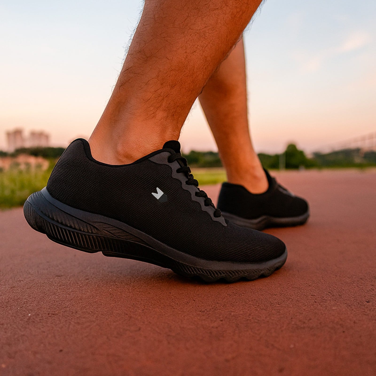 Vista 2 Tênis Masculino Sandrini Go Academia Caminhar Leve Conforto Sandrini preto