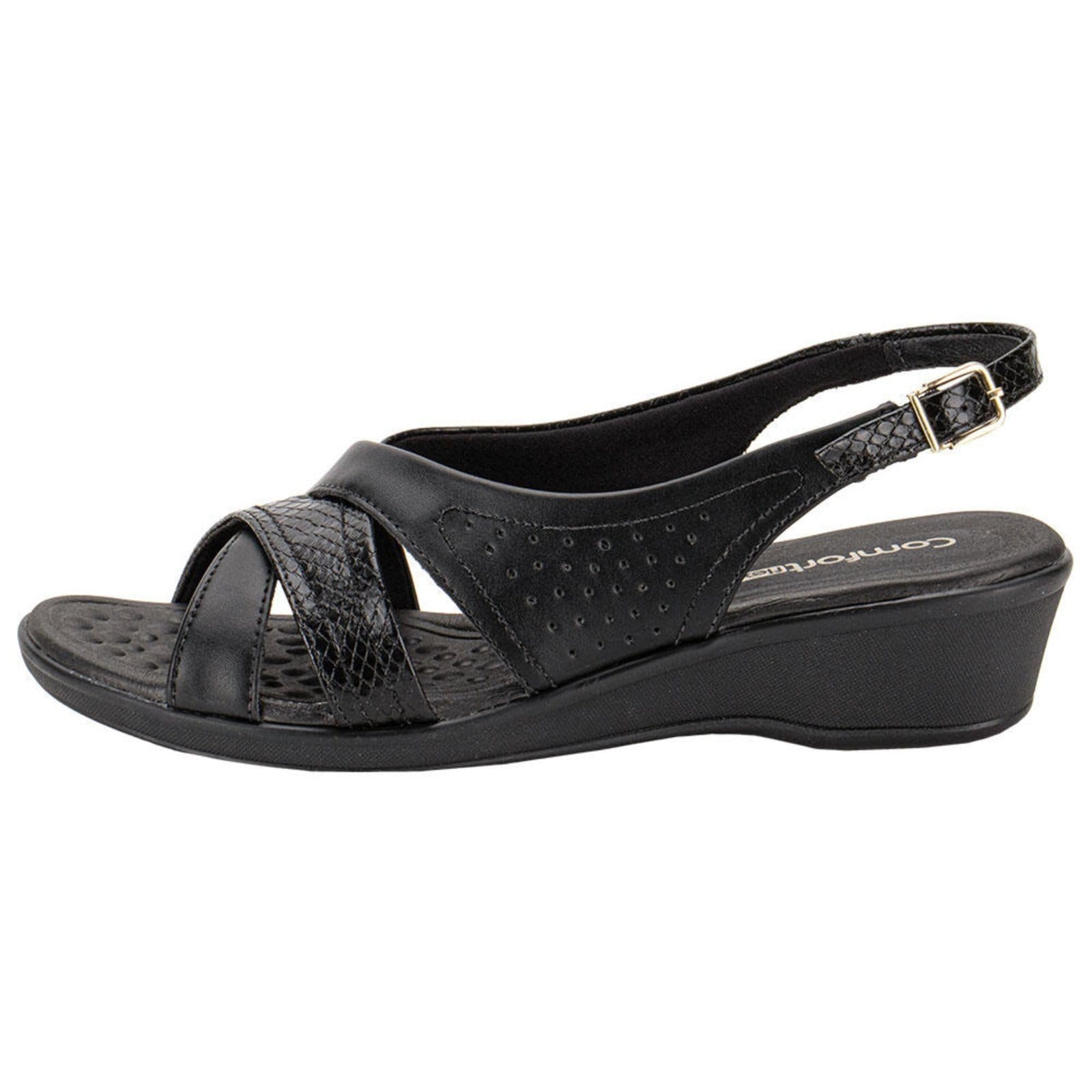 Vista 2 Sandália Feminina Anabela Comfortflex 2472405 1457240 Comfortflex preto