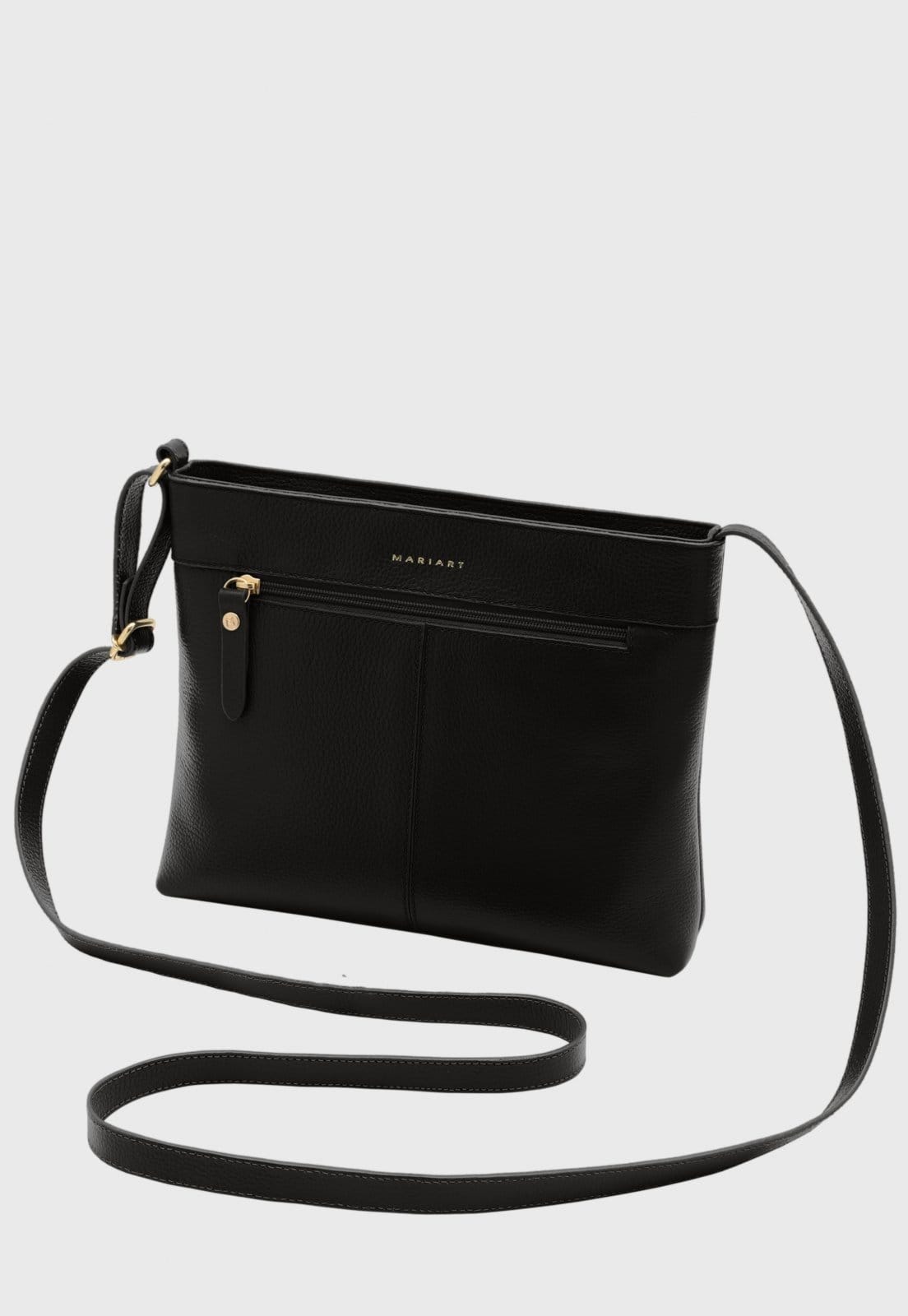 Bolsa Transversal Couro Mariart Cipó Preta