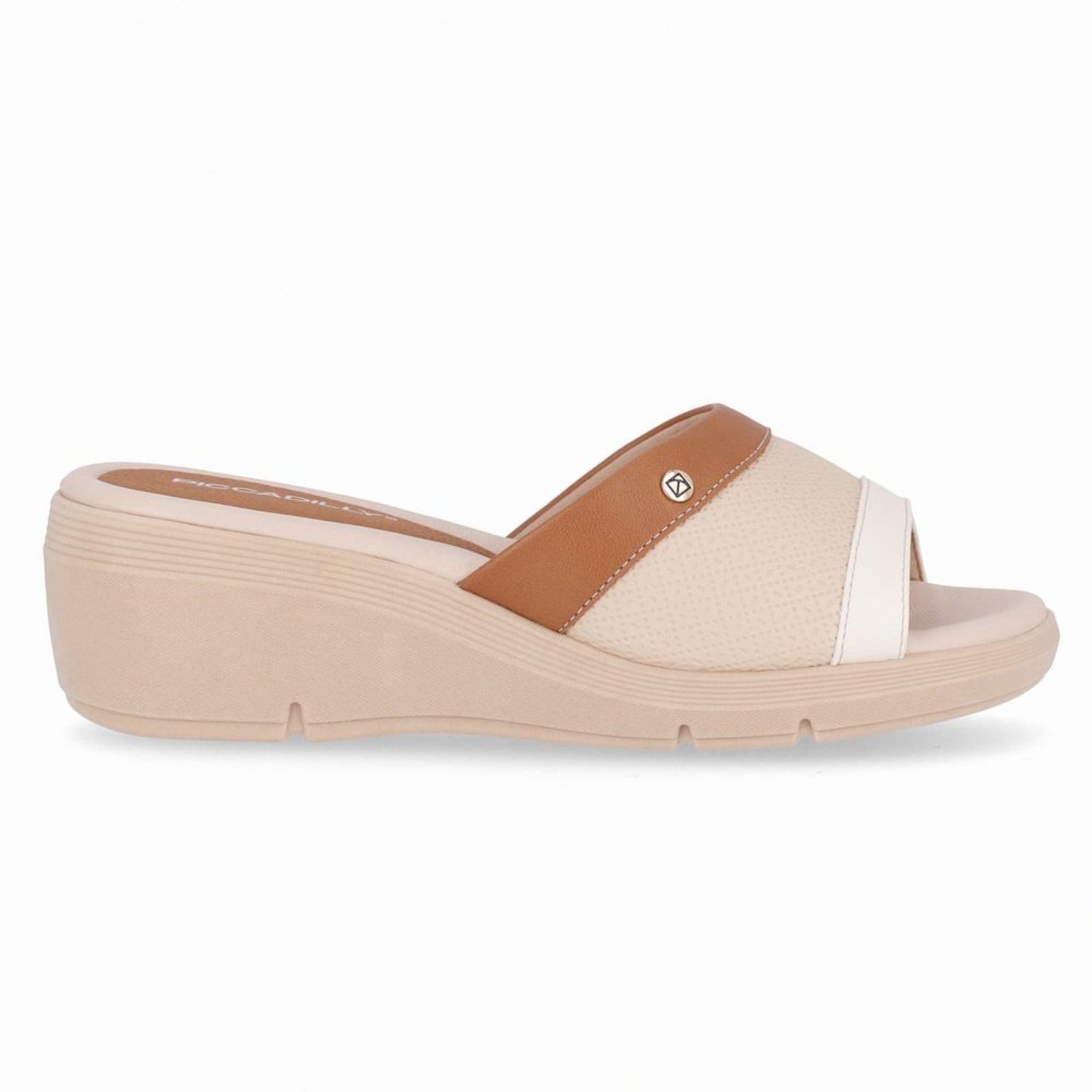 Tamanco Cecilia Anabela Médio Brule com Mascavo