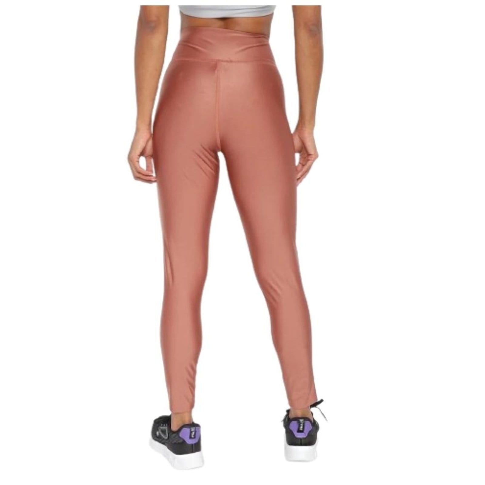 Vista 2 Calça Legging Fila Life Studio Feminina - Cobre Fila marrom