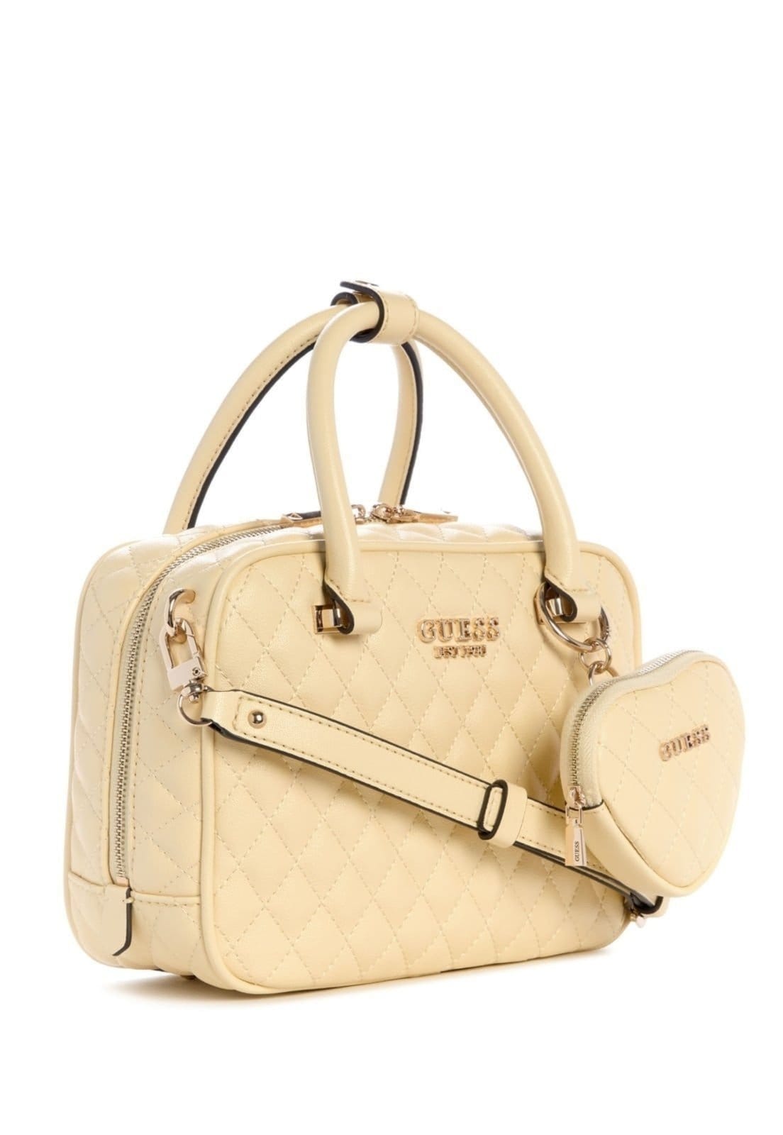 Vista 2 Bolsa Guess Atabey Box Satchel Guess amarelo