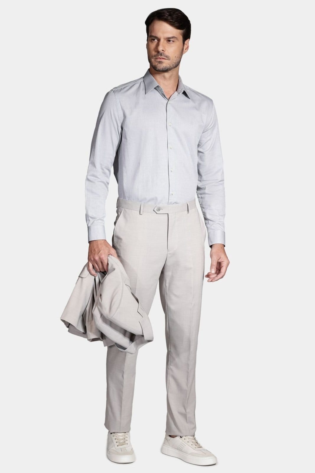 Vista 2 Camisa Aramis Manga Longa Regular Claro Aramis cinza