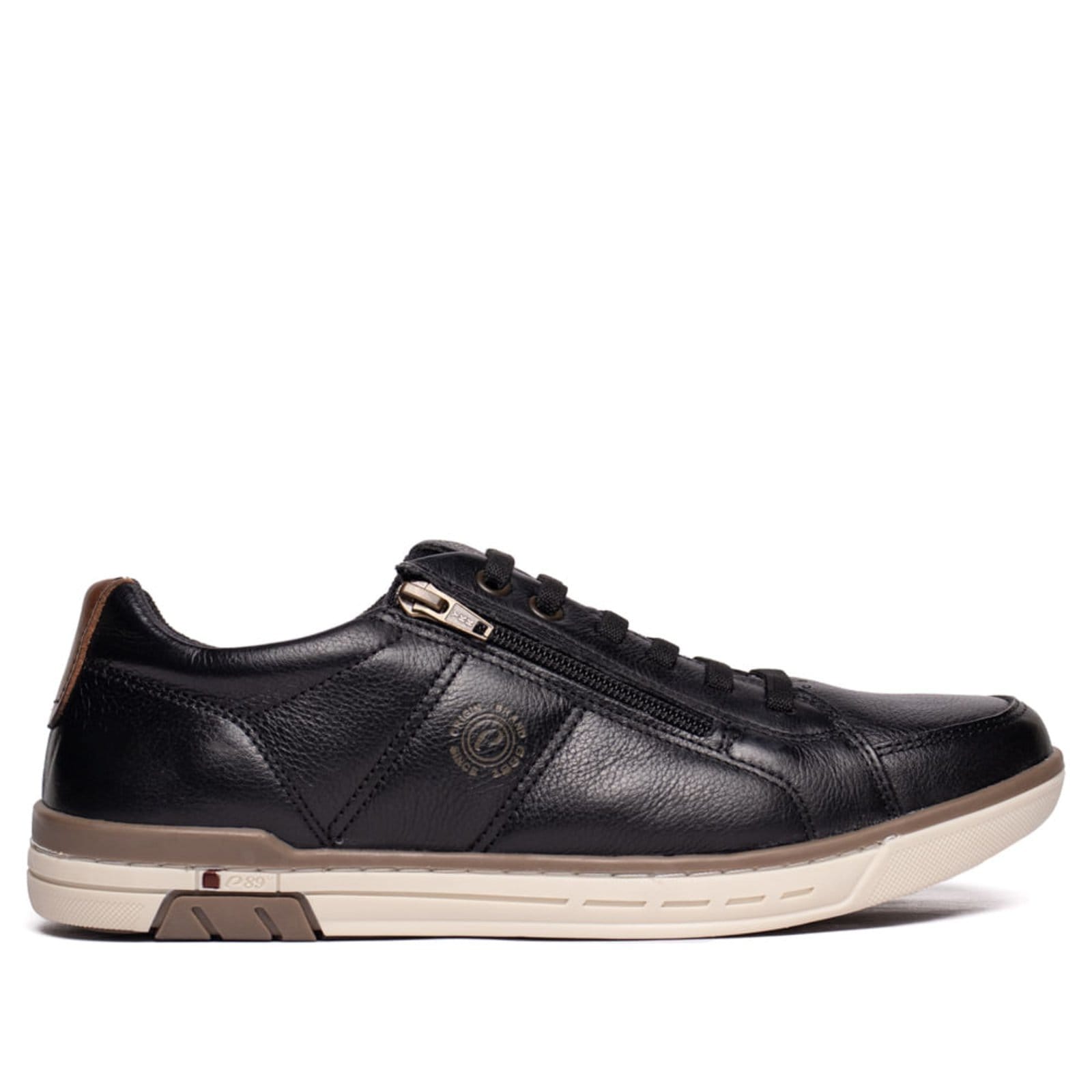 Sapatênis Masculino Pegada Couro Calce Fácil Marrom