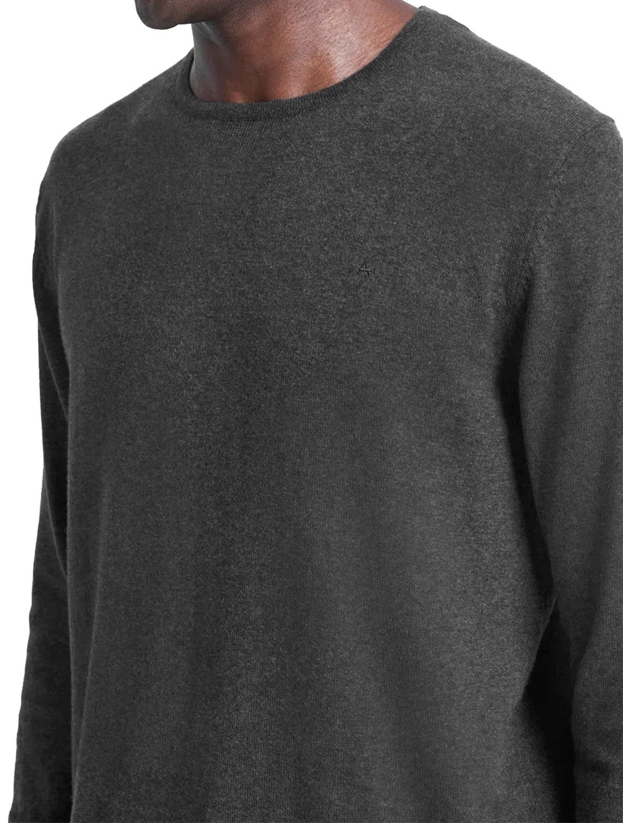 Vista 2 Suéter Aramis Masculino Tricot Crewneck Mescla Aramis grafite