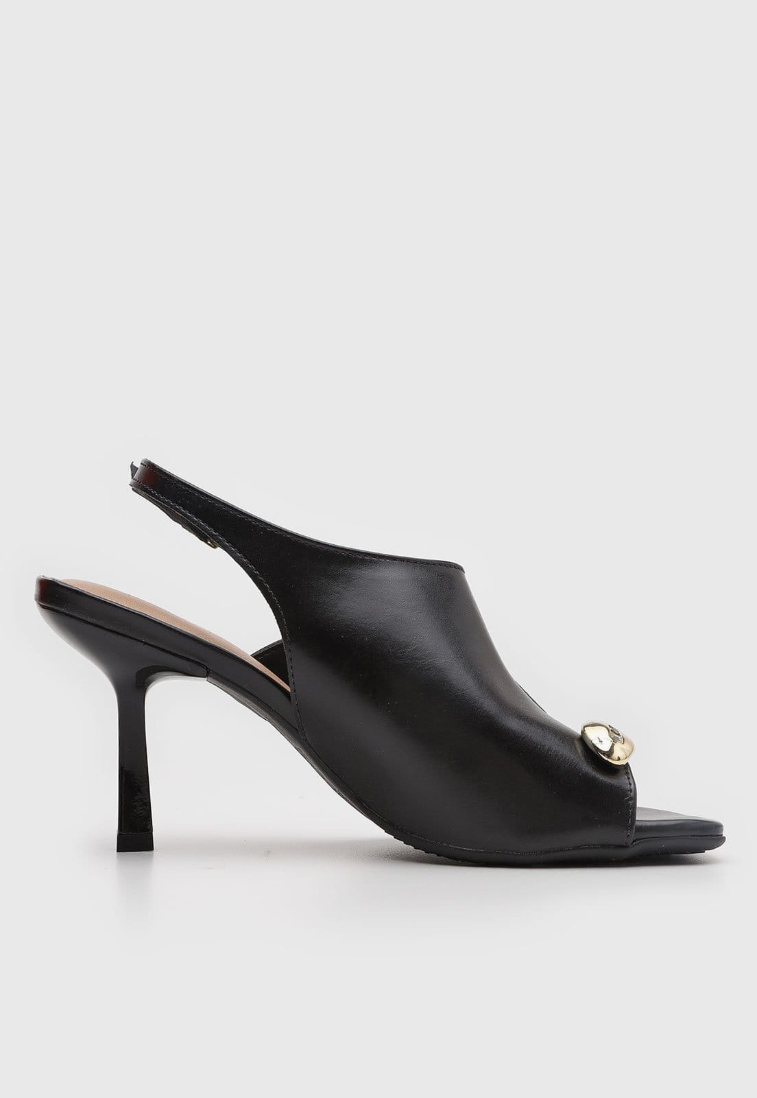 Vista 2 Sandália Feminina Beira Rio Salto Alto Verniz Preta BEIRA RIO preto