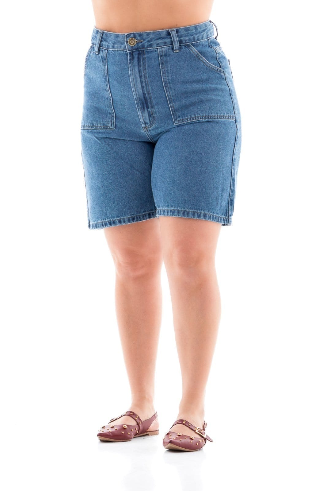 Jorts Jeans Feminino Arauto Mom Chapado