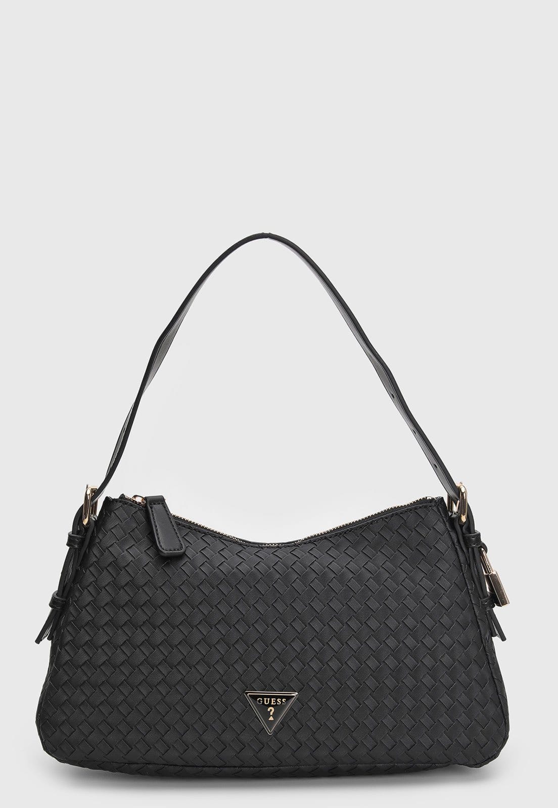 Bolsa Feminina Guess Grande Textura Trançada Preta