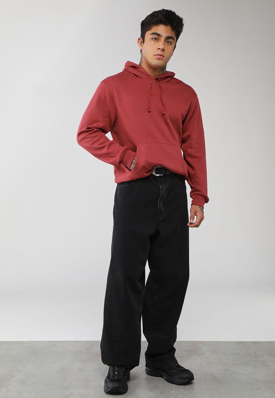 Vista 2 Blusa de Moletom Masculina GAP Capuz Red Clay Vermelha GAP vermelho red