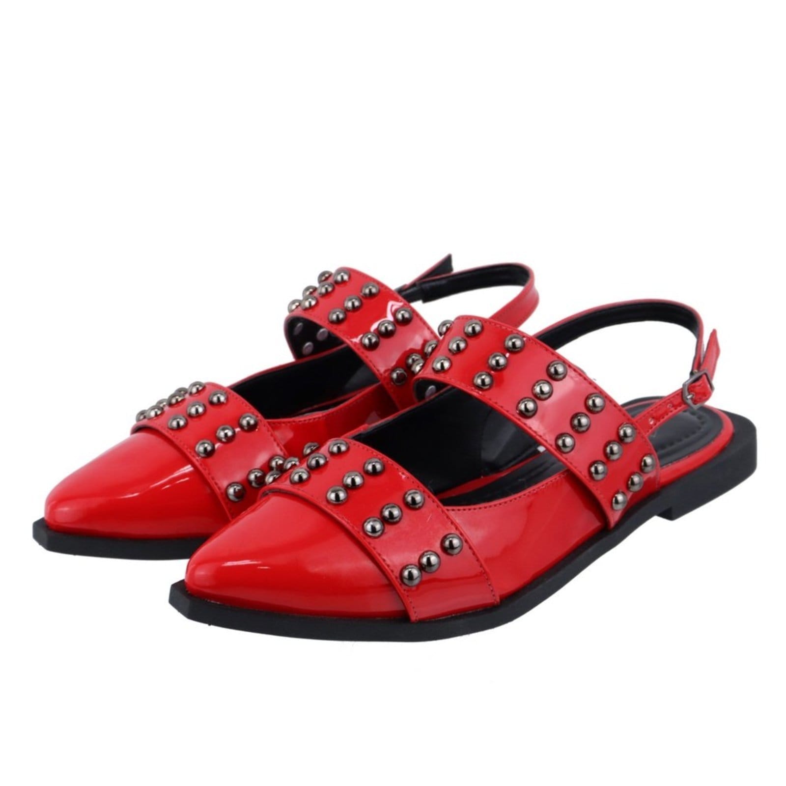 Sapatilha Slingback Rasteira Feminina Em Napa Verniz Ferrari 184202