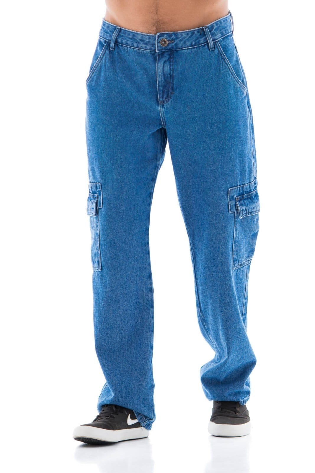 Calça Jeans Masculina Arauto Cargo Reta