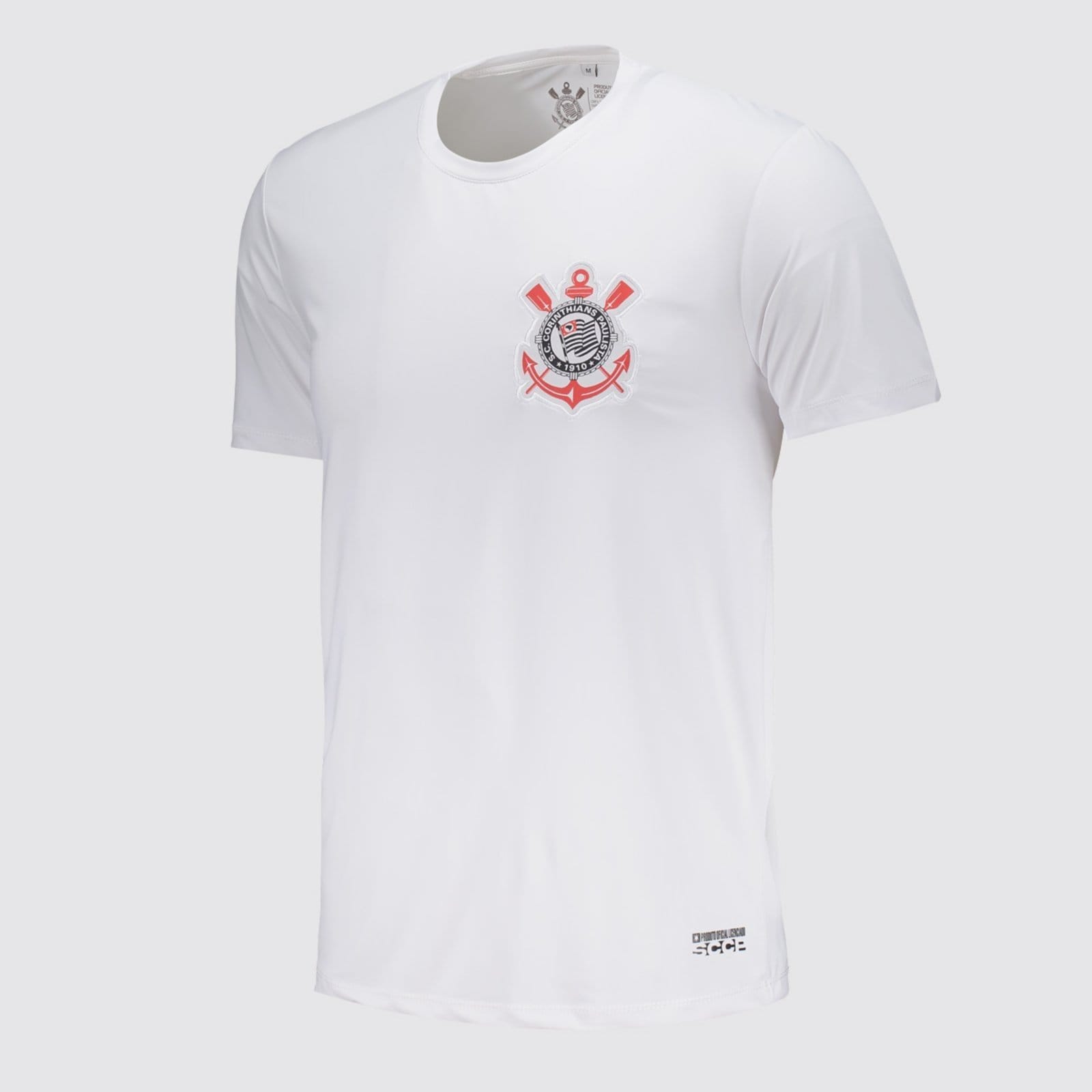 Vista 2 Camisa Corinthians Brasão Dry Branca Coimbra branco