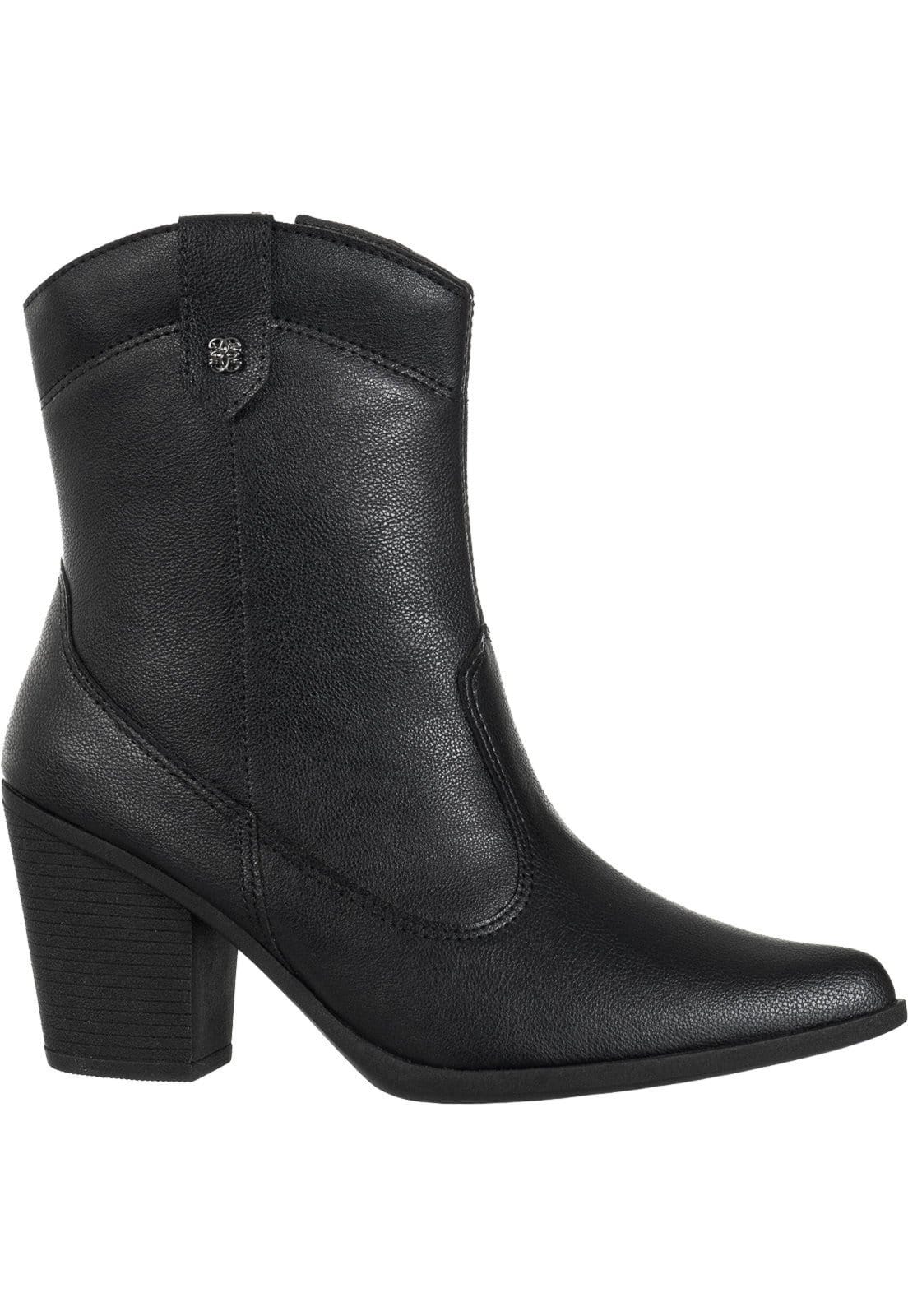 Bota Texana Feminina GiGiL Western Cano Curto Salto Médio Country