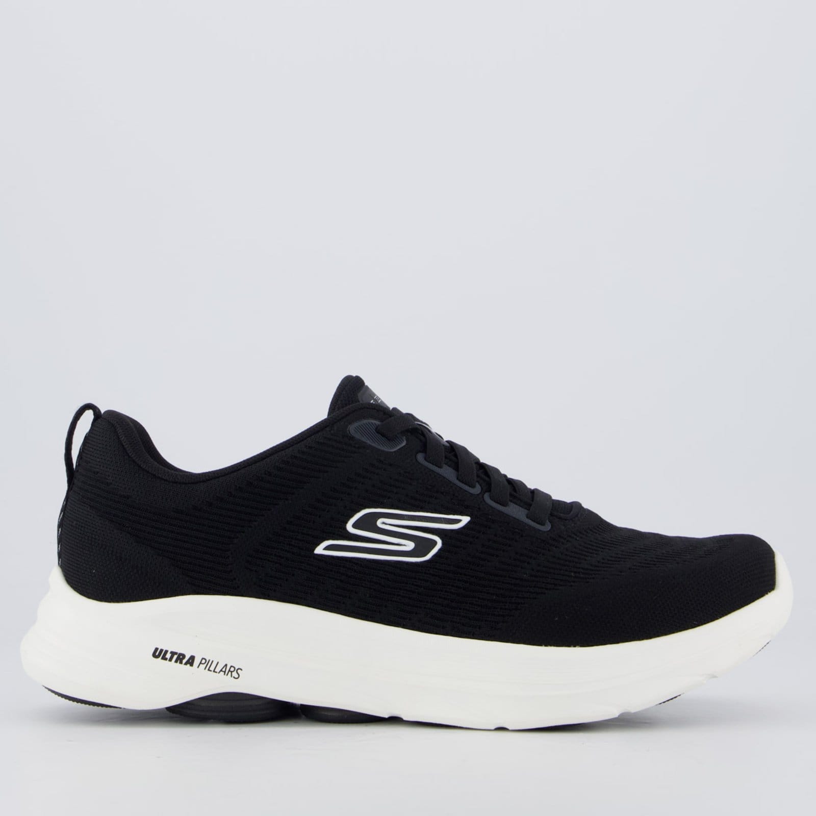 Vista principal Tênis Skechers Go Walk 8 e Branco Skechers preto