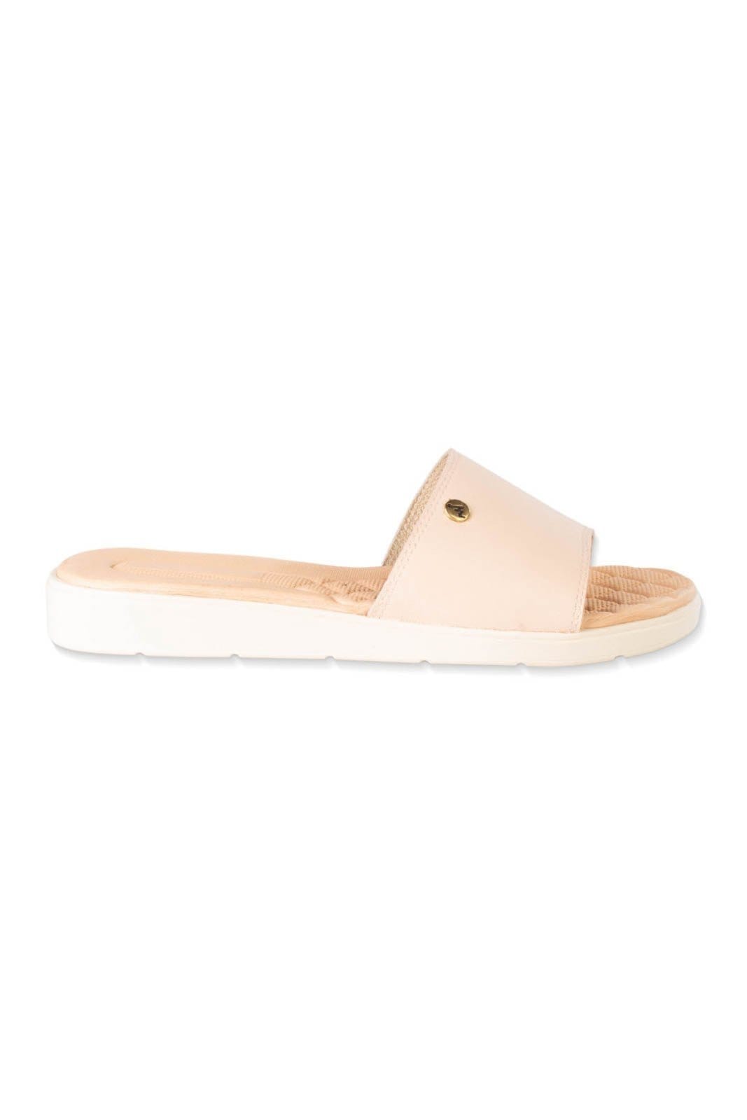 Rasteirinha slide de couro Isla - Blush