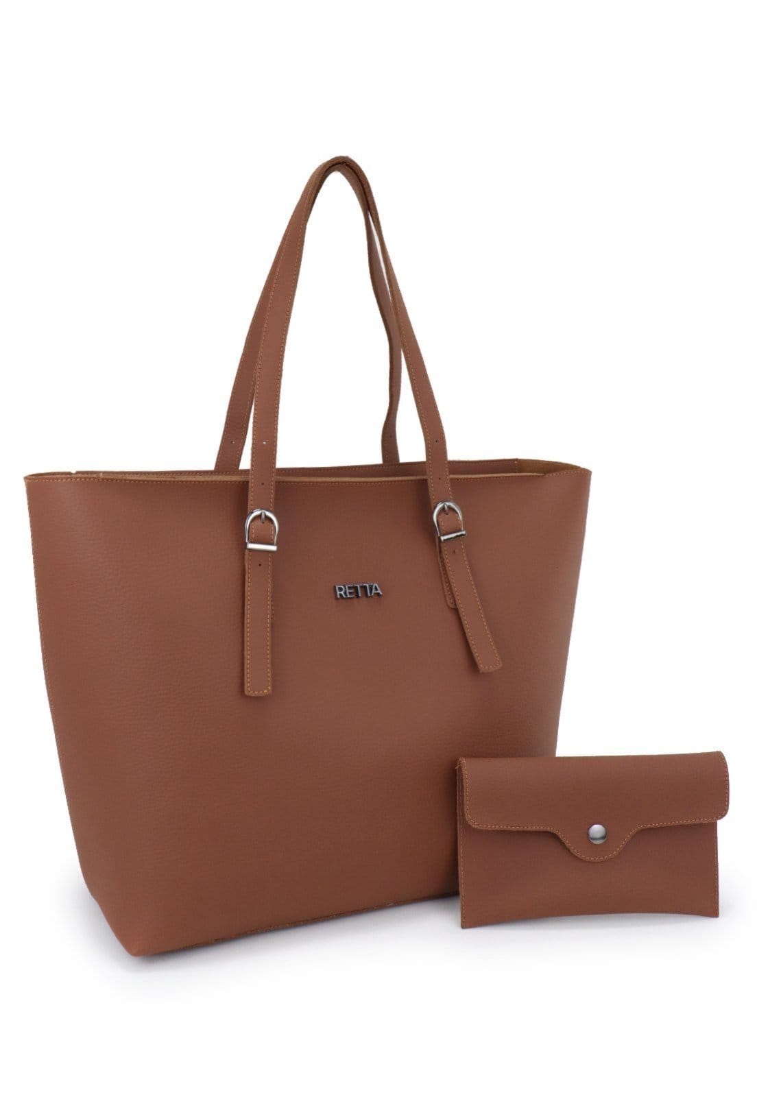 Bolsa Feminina Grande de Ombro Alça Regulável e Nécessaire Retta