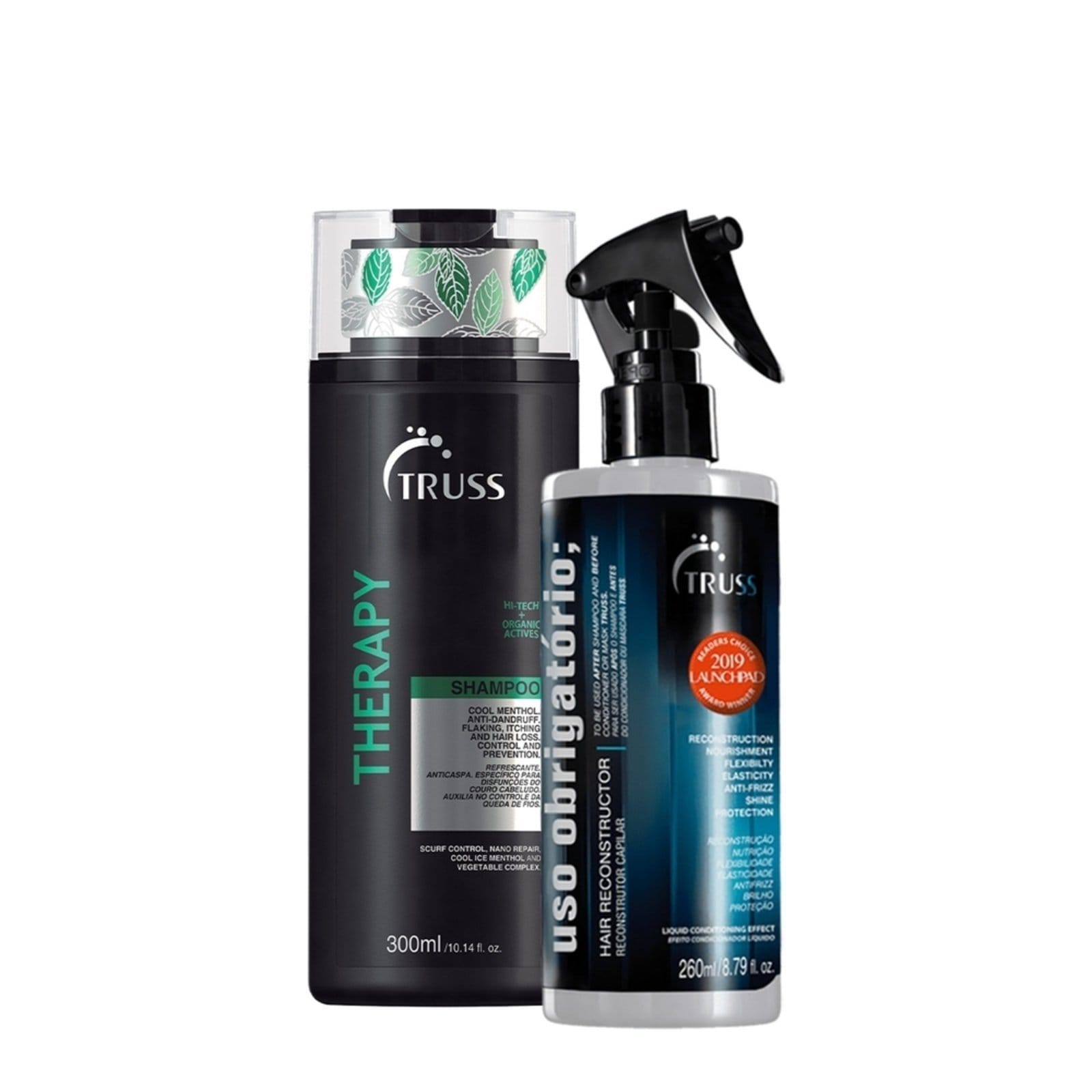 Truss Therapy Shampoo Anticaspa 300ml e Uso Obrigatorio 260ml