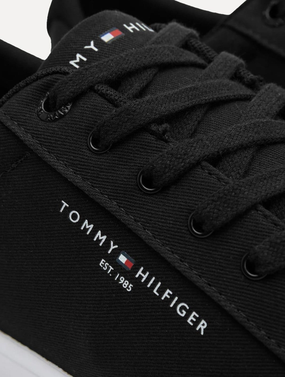 Vista 2 Tênis Tommy Hilfiger Masculino Harrison 5D4 Essential Core Textile Tommy Hilfiger preto