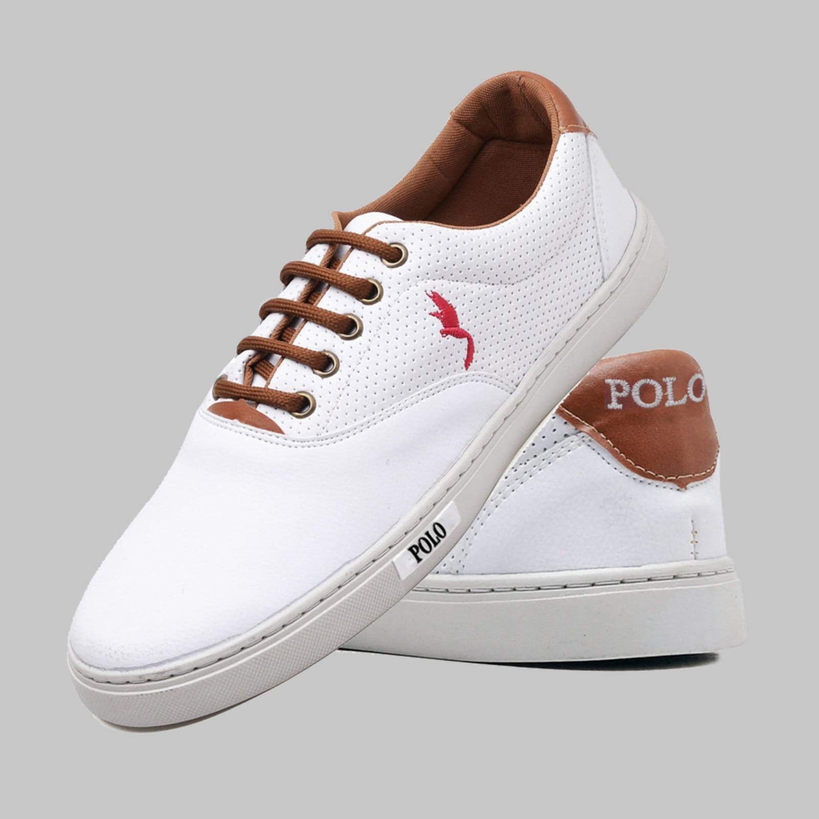 Vista 2 Kit 3 Pares Sapatênis Masculino Casual Polo Preto/Azul Marinho Polo Blu branco/blu