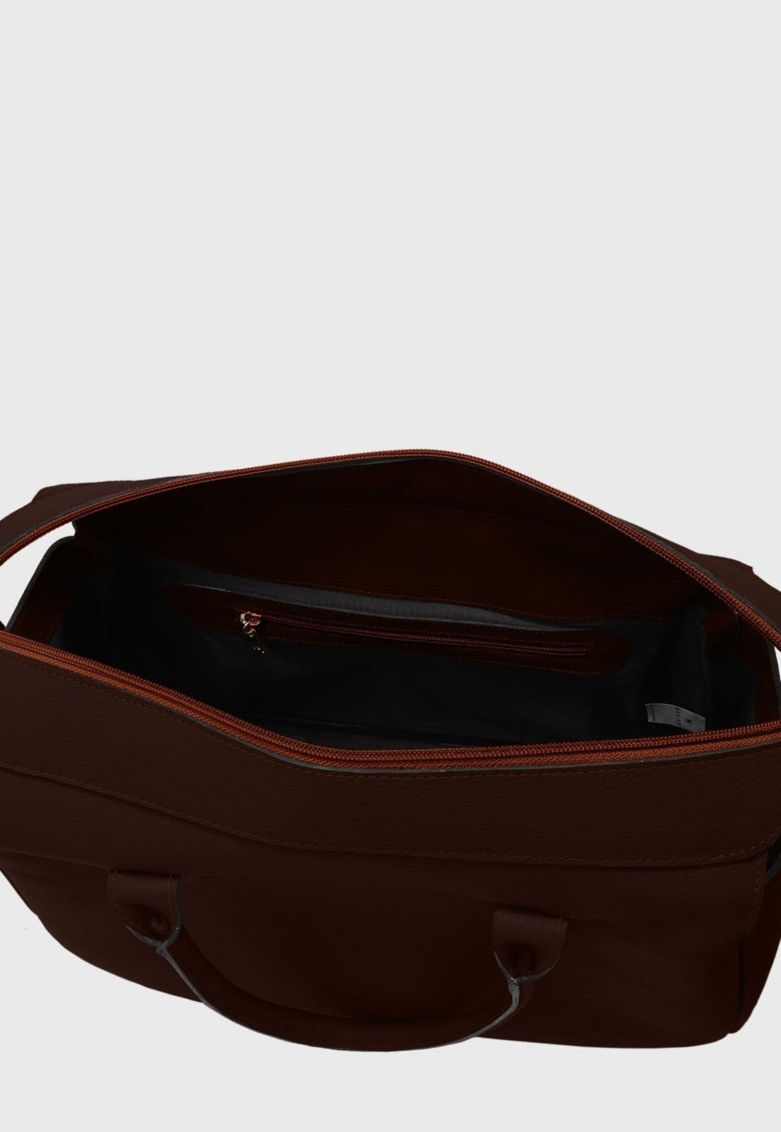 Vista 2 Bolsa Bowling Couro Mariart Jambu Chocolate Mariart marrom