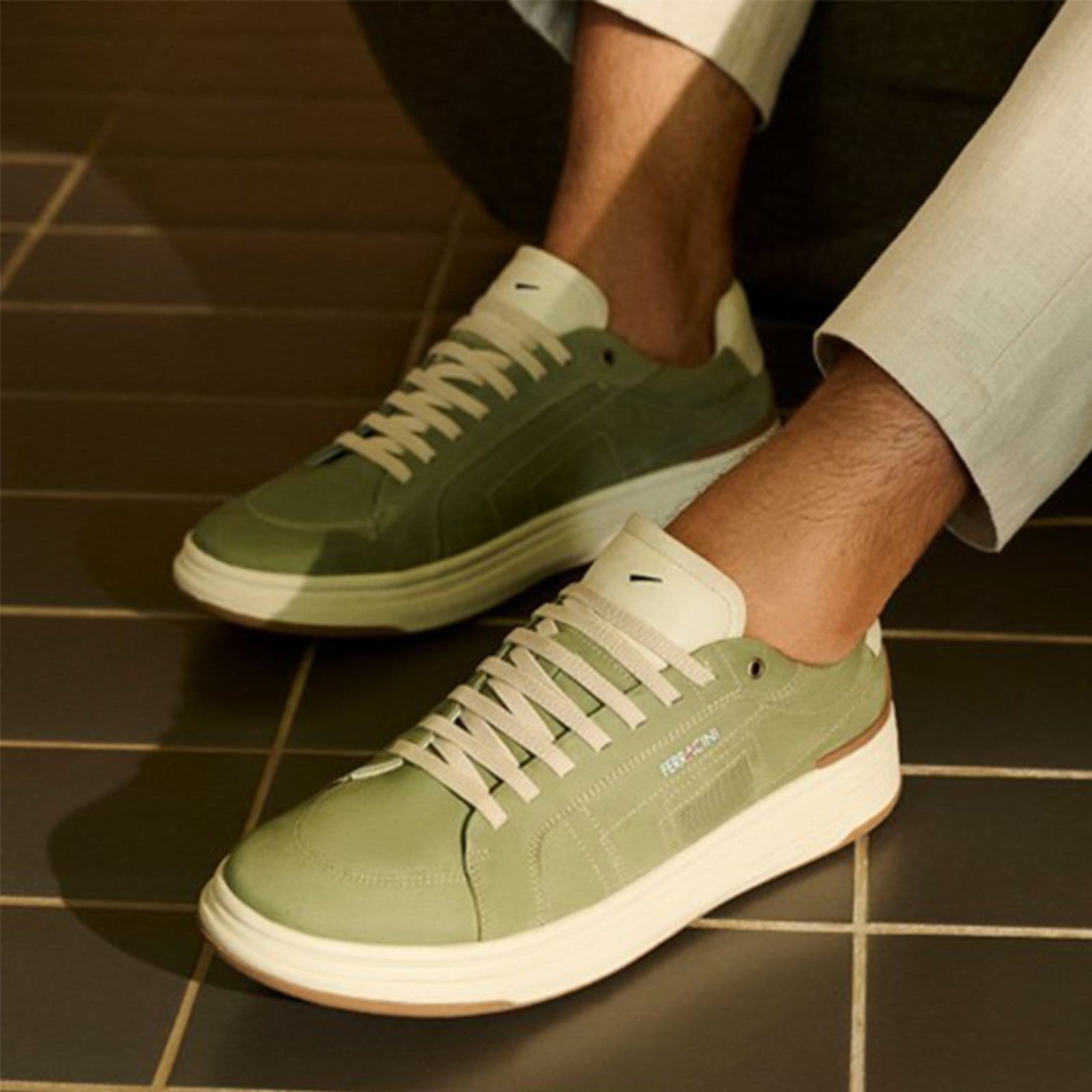 Vista 2 Sapatenis Ferracini Masculino Linha Locker Moderno FERRACINI verde militar