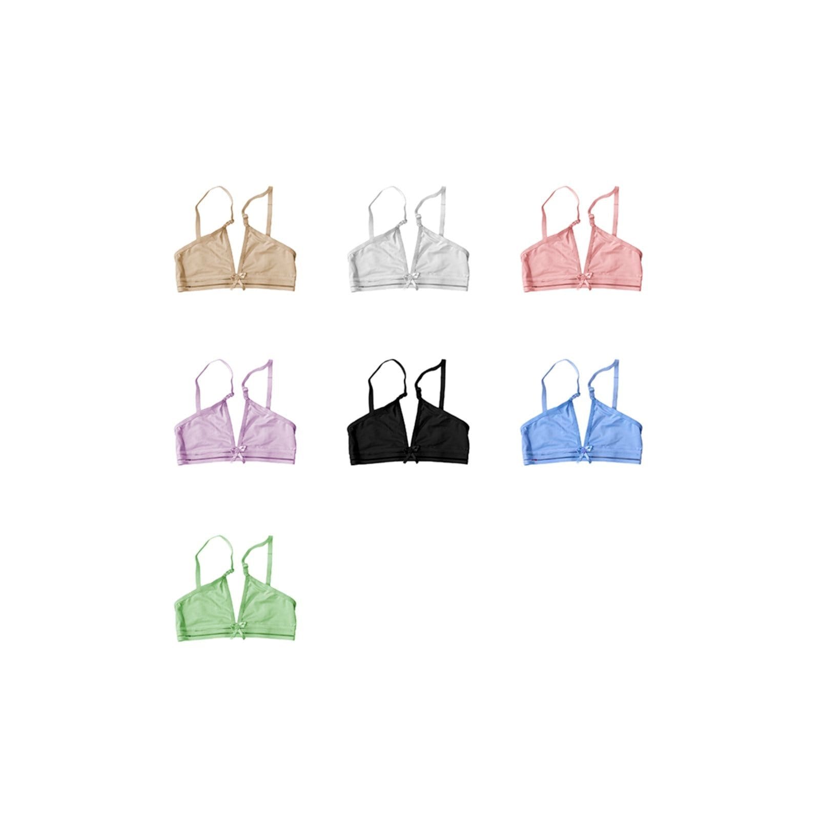 Kit 5 Sutiãs Gabi Lingerie Sem Bojo Microfibra Top Menina Moça Juvenil Liso Alças Reguláveis Confortável Roupa de Menina - 2