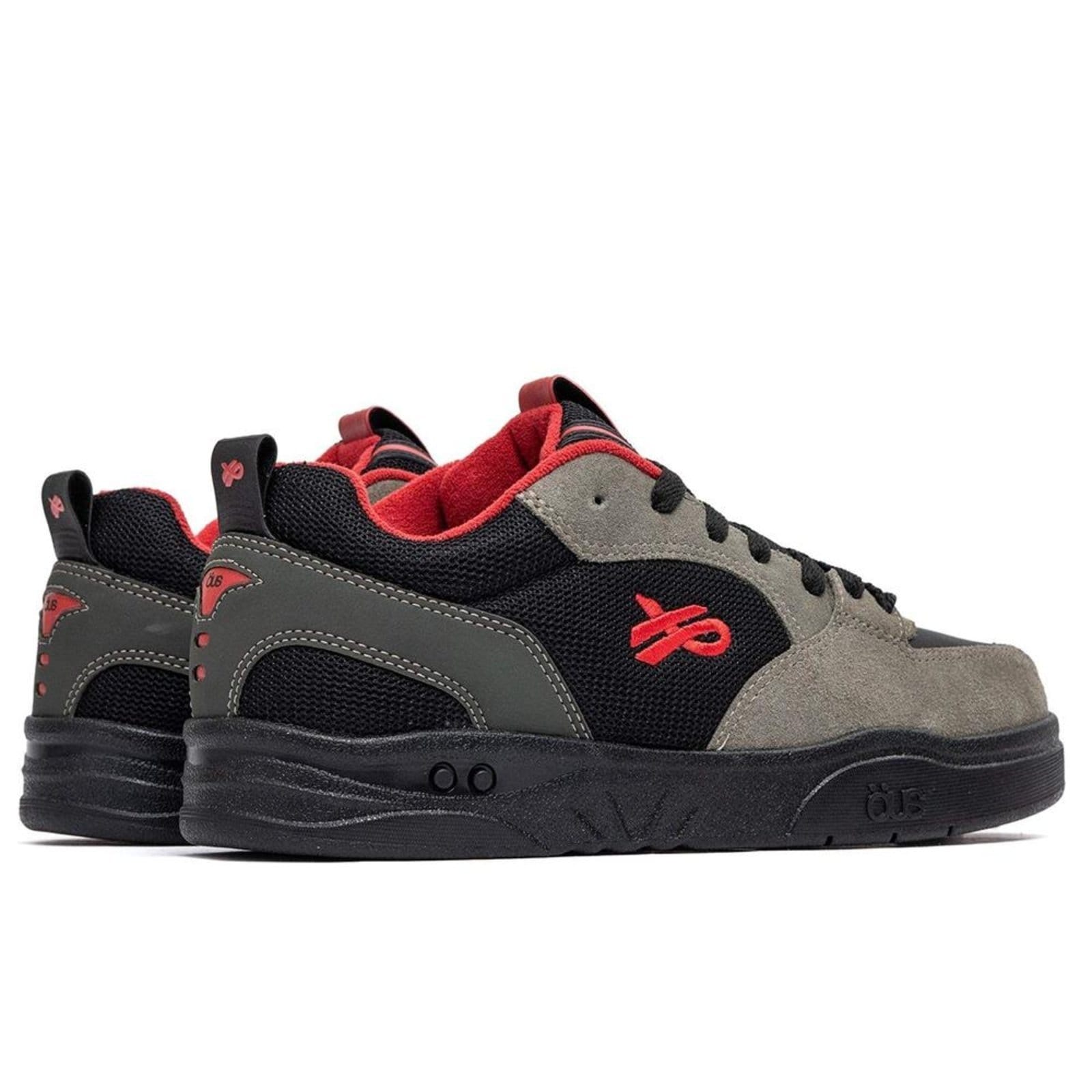 Vista 2 Tênis OUS Fluente Masculino PRT Vermelho Essencial ÖUS verde