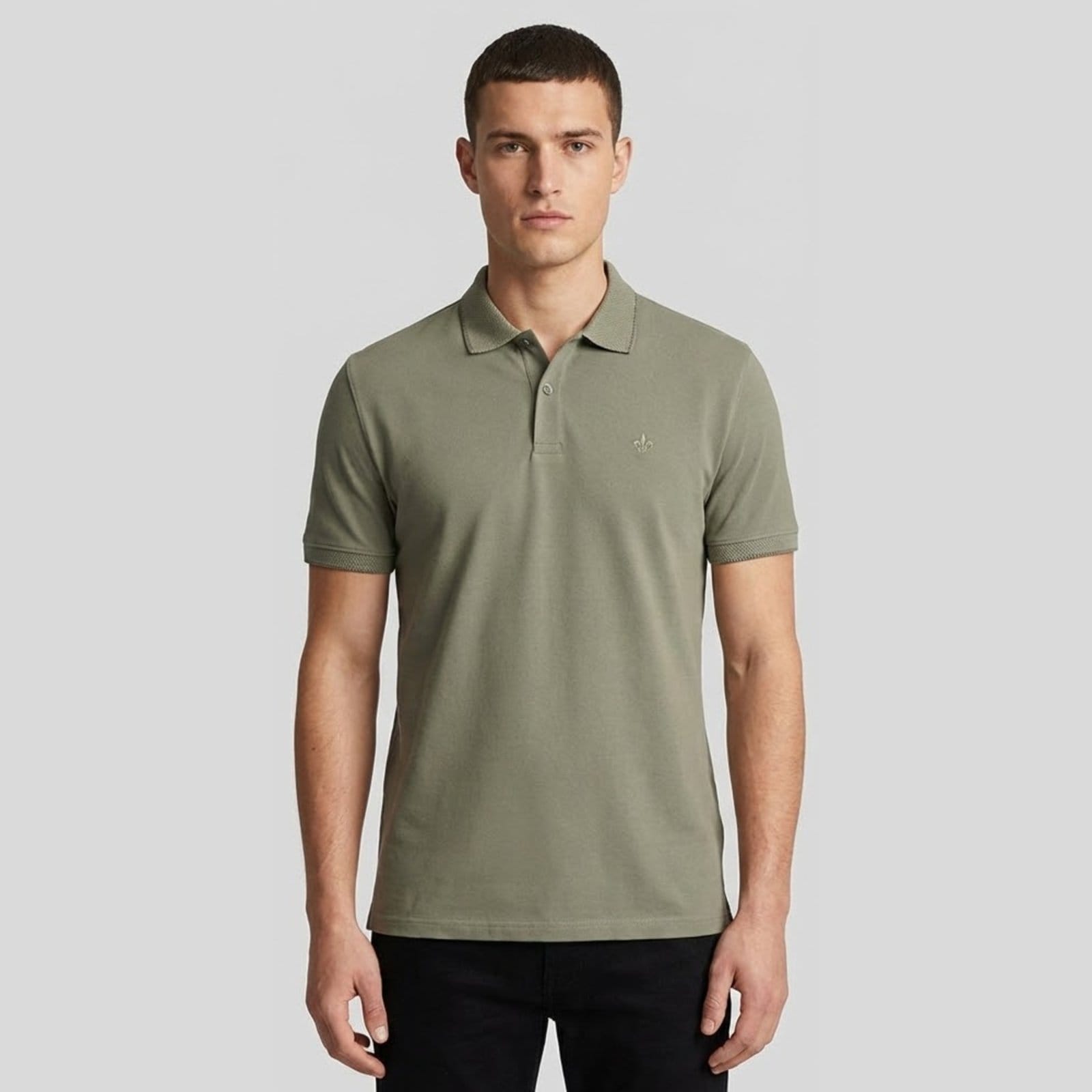 Camisa Polo Dudalina Gola Favo Frisos Ou26 Masculino