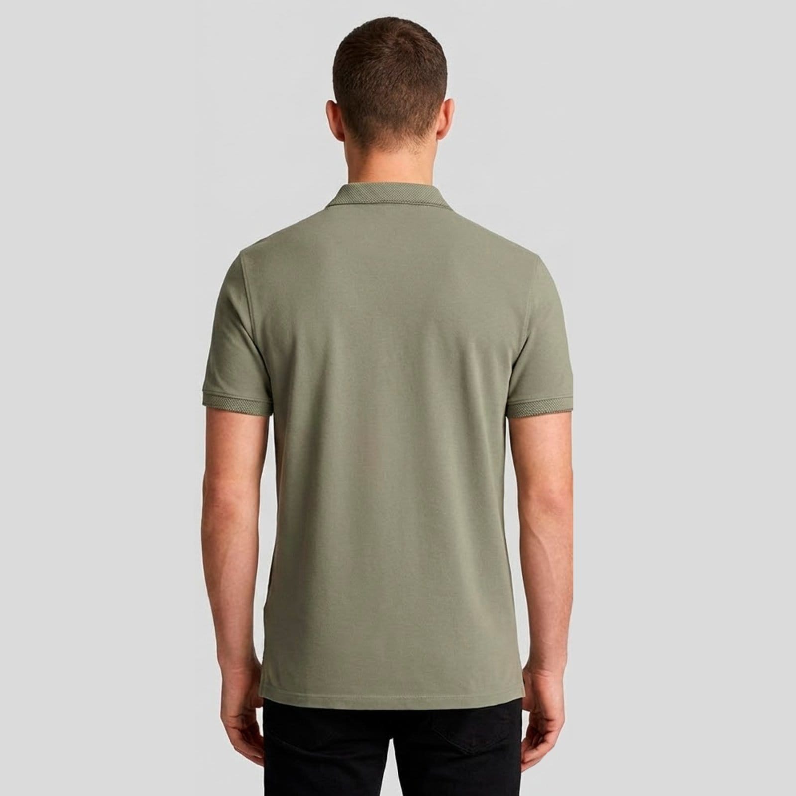 Vista 2 Camisa Polo Dudalina Gola Favo Frisos Ou26 Masculino Dudalina verde