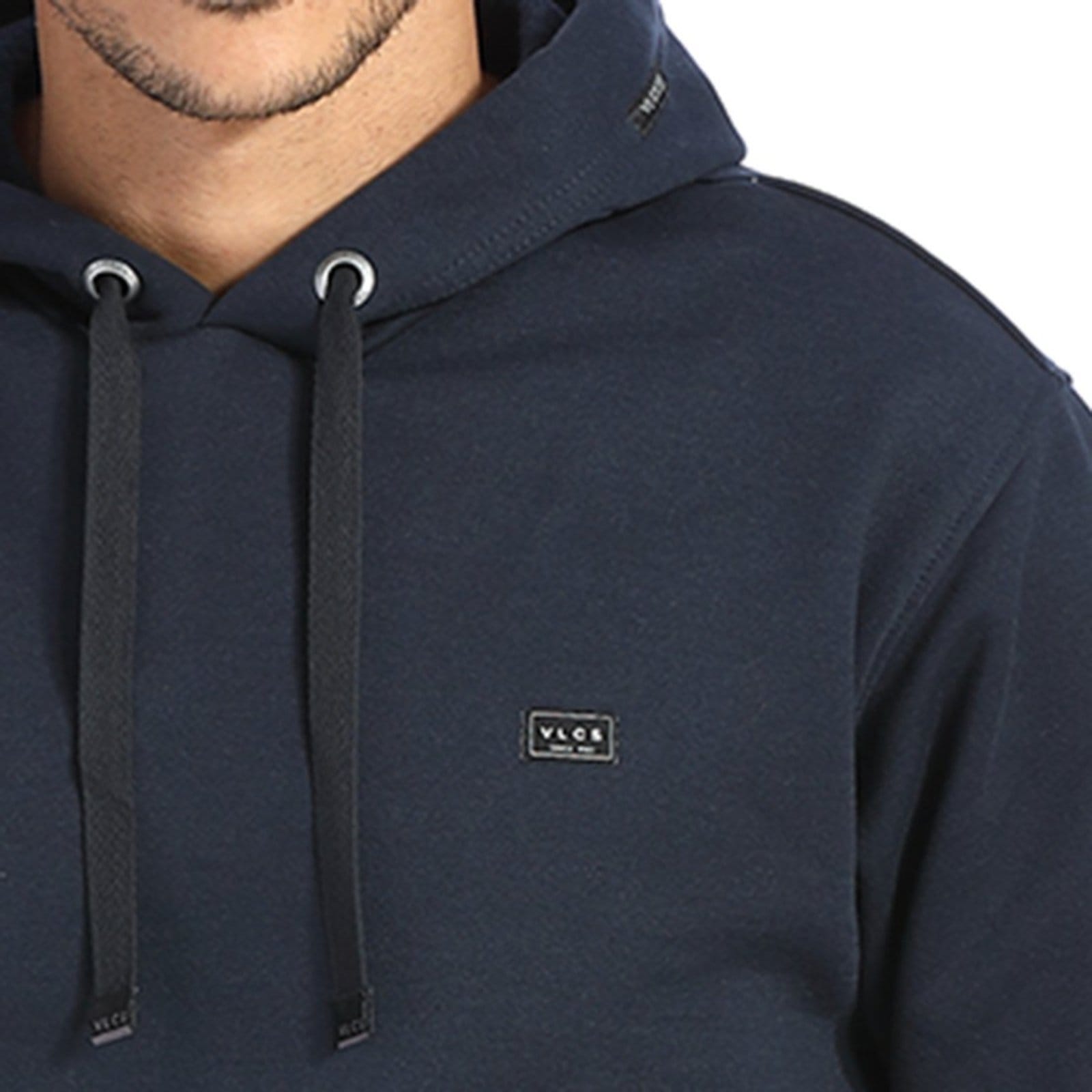 Vista 2 Moletom Masculino Capuz Fechado VLCS VLCS VIOLAÇÕES azul marinho