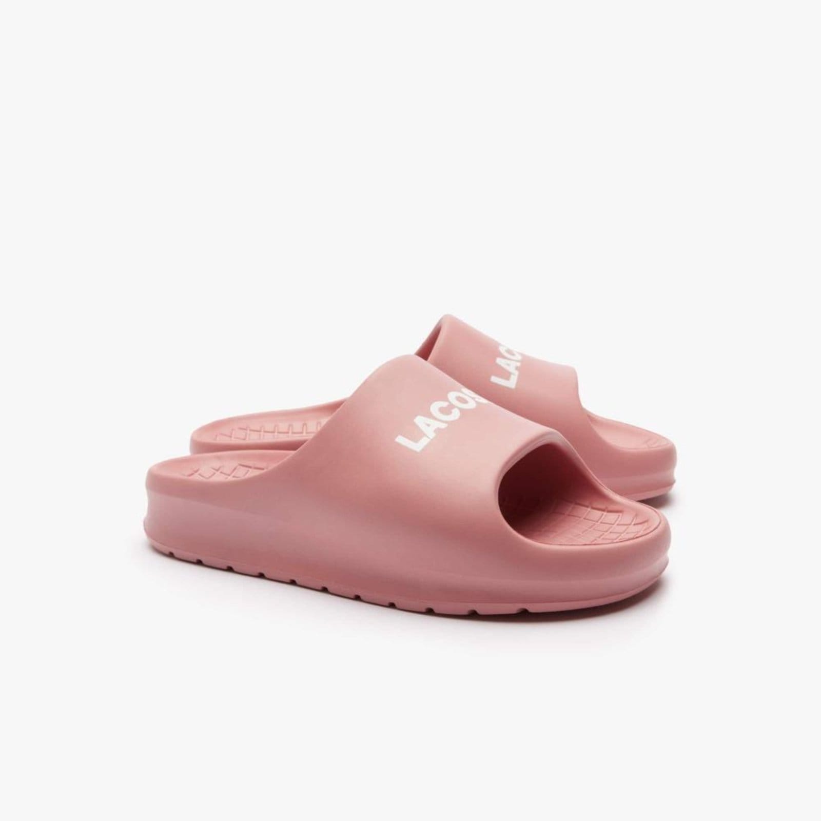 Vista 2 Chinelo feminino Lacoste Slide Serve 2.0 Lacoste rosa