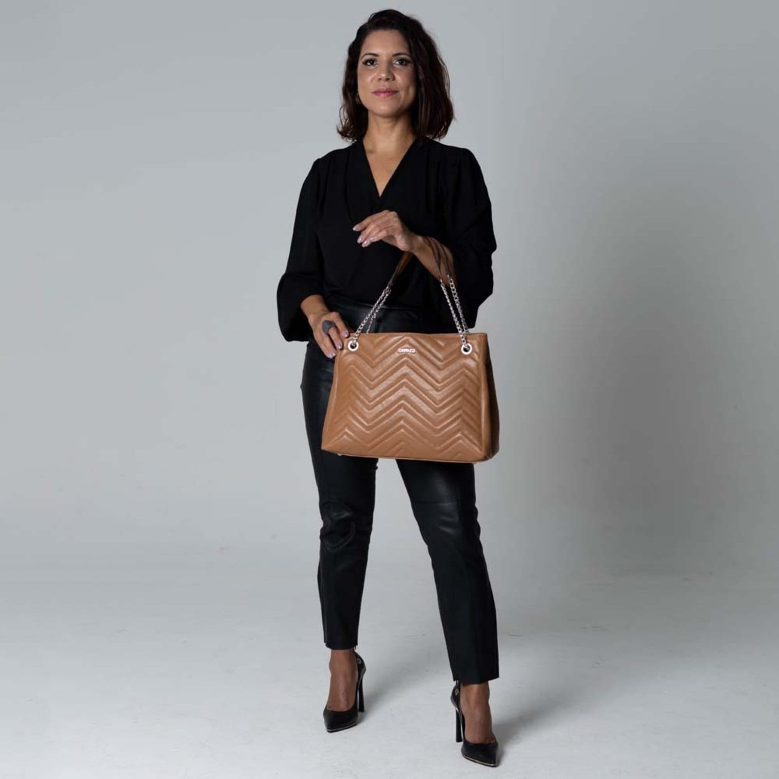 Bolsa Couro Griffazzi Caramelo - 2