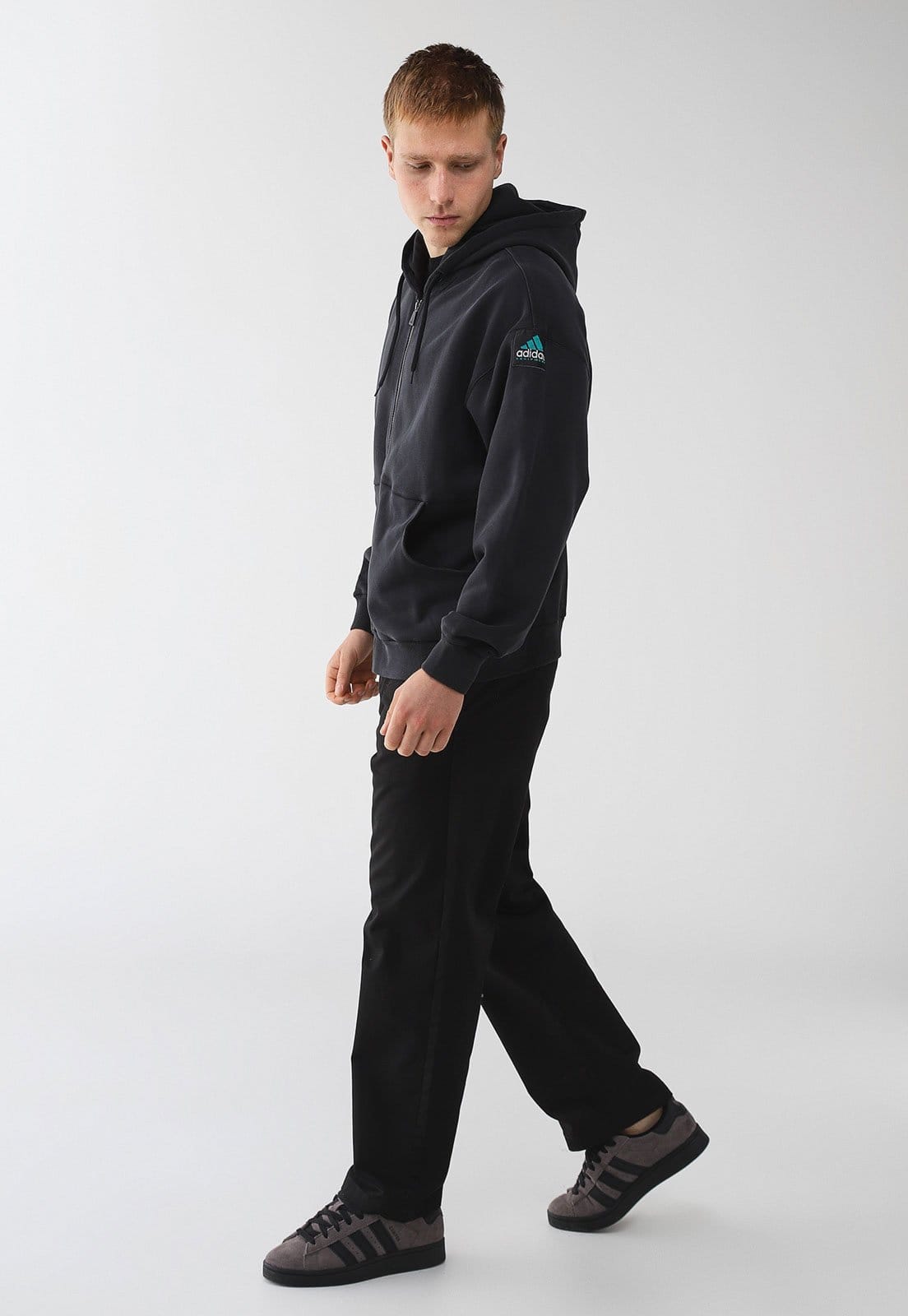 Blusa de Moletom Aberta adidas Originals EQT Preta - 2