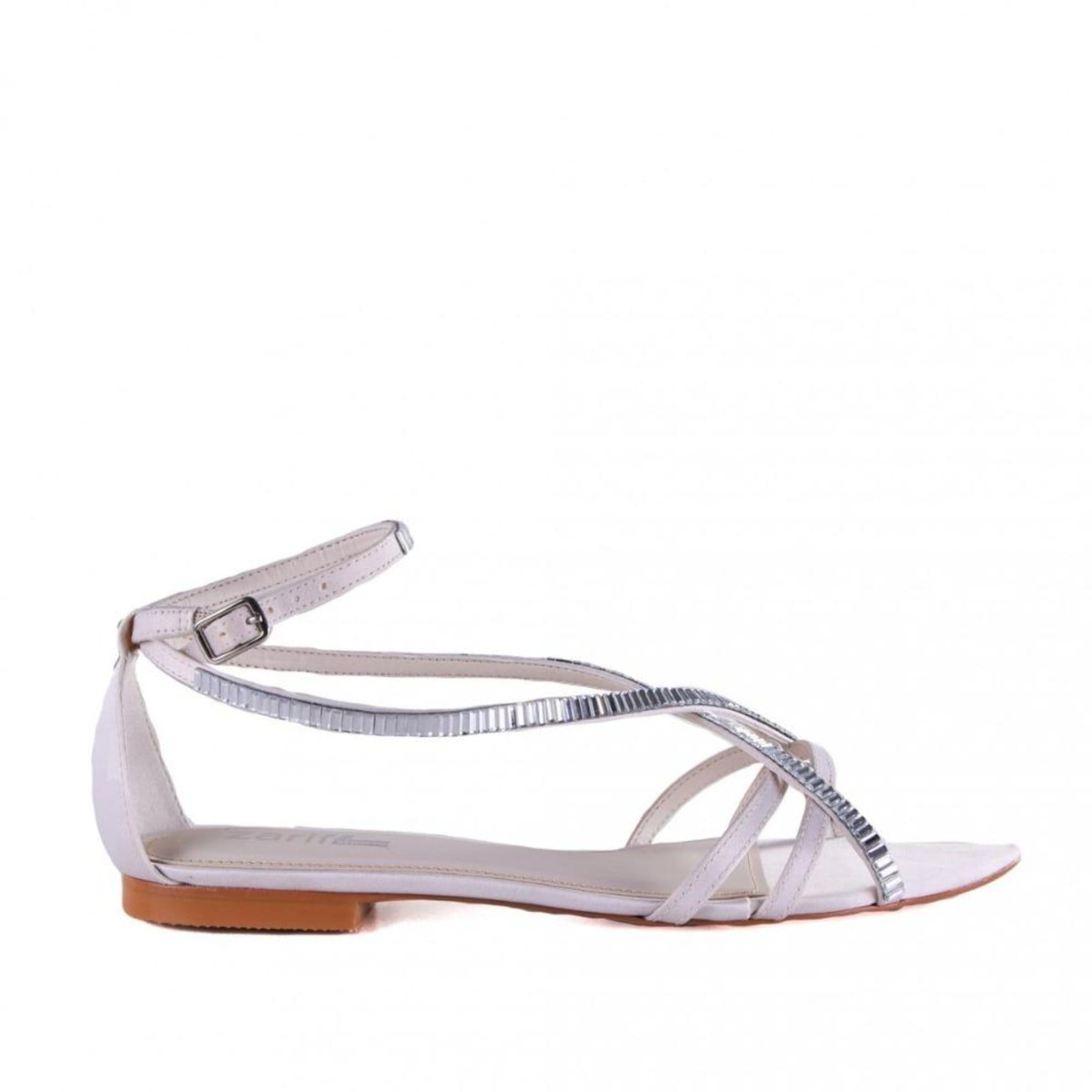 Sandália Rasteira Feminina Zariff 10298.7611 Off White Incolor