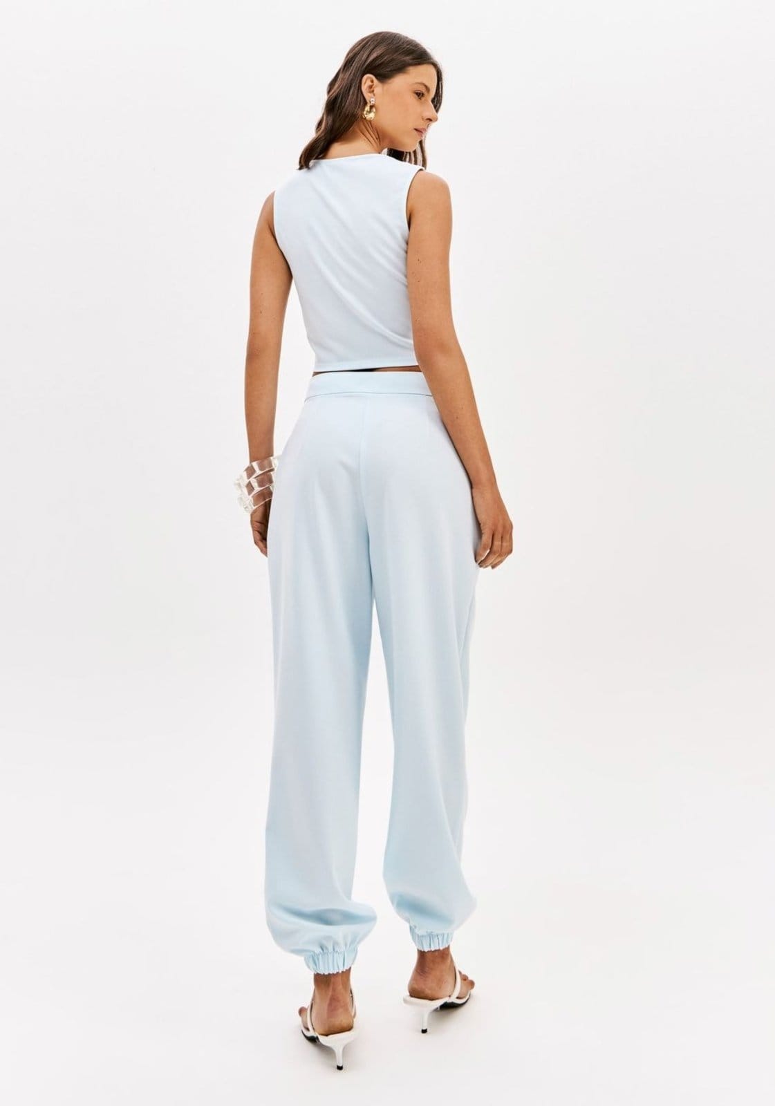 Vista 2 Calça Jogging Com Cintura Alta Sport Easy azul