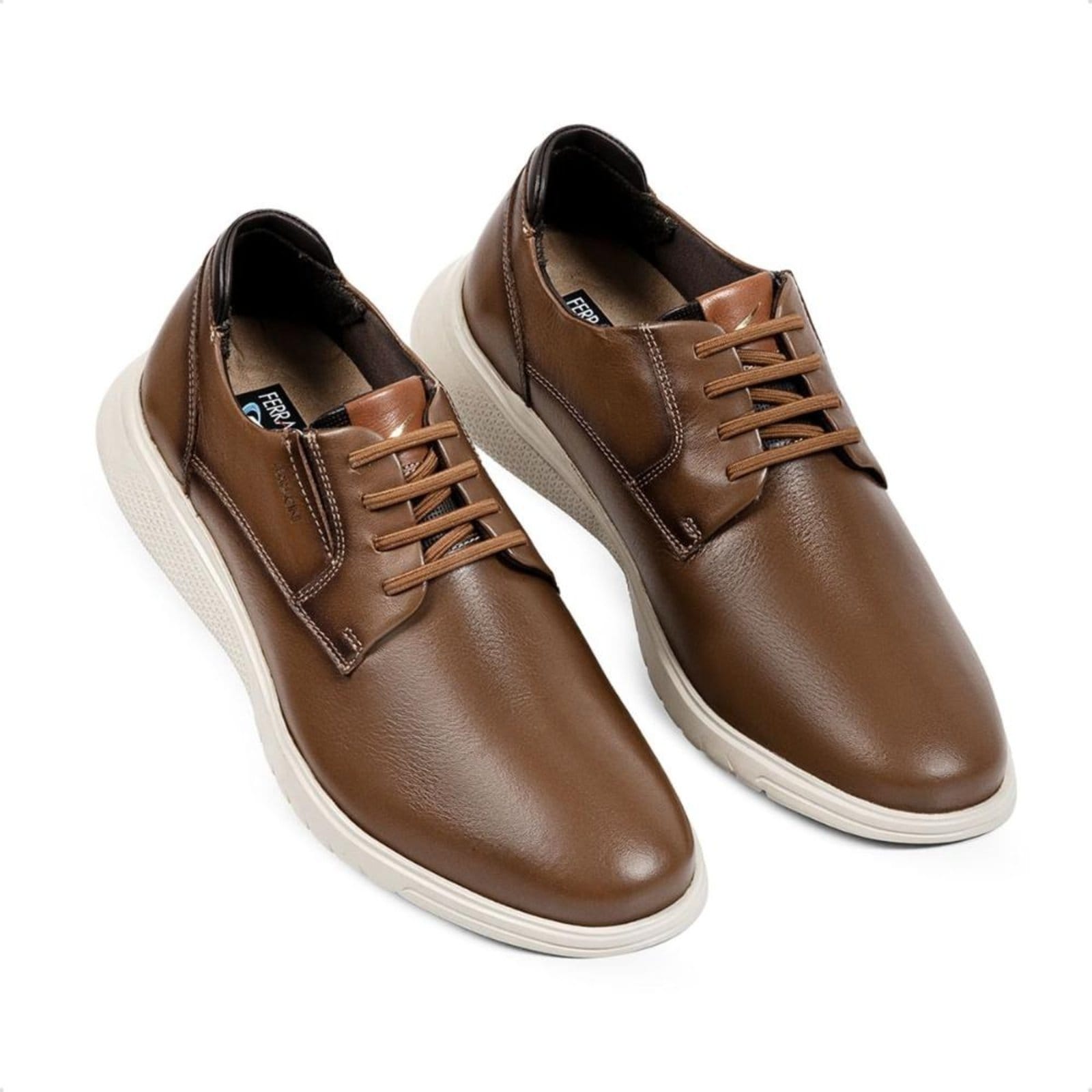 Vista 2 Sapato de Couro Ferracini Masculino Glover FERRACINI marrom