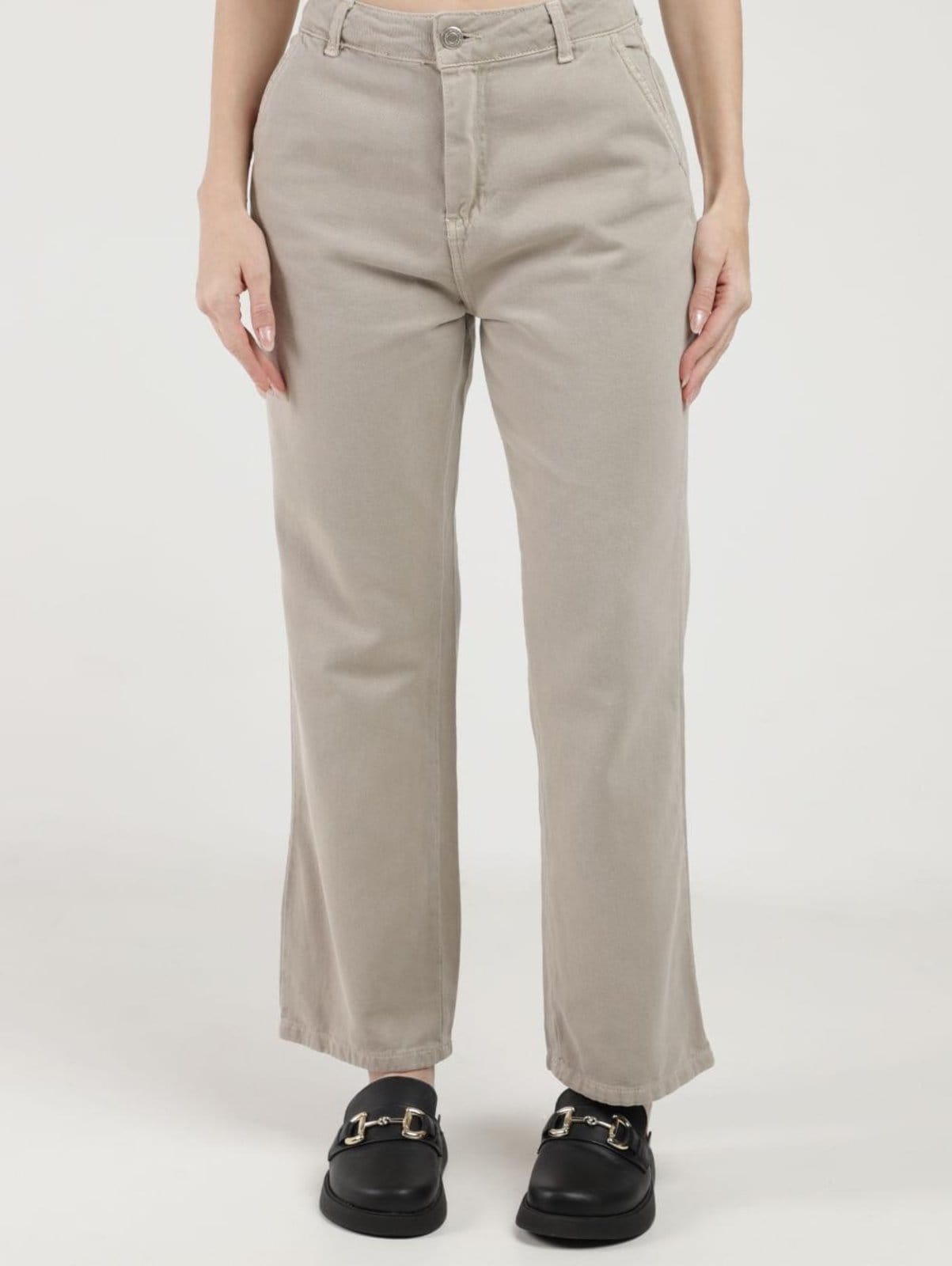 Calça Sarja Reta Sawary Feminina AREIA